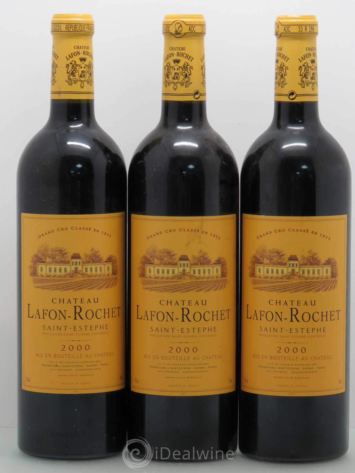 Château Lafon Rochet 4ème Grand Cru Classé 2000 - Lot de 6 bouteilles - 2