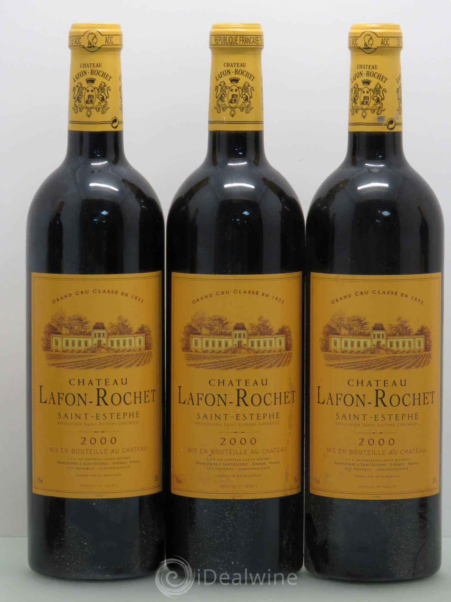 Château Lafon Rochet 4ème Grand Cru Classé 2000 - Lot de 5 bouteilles - 1