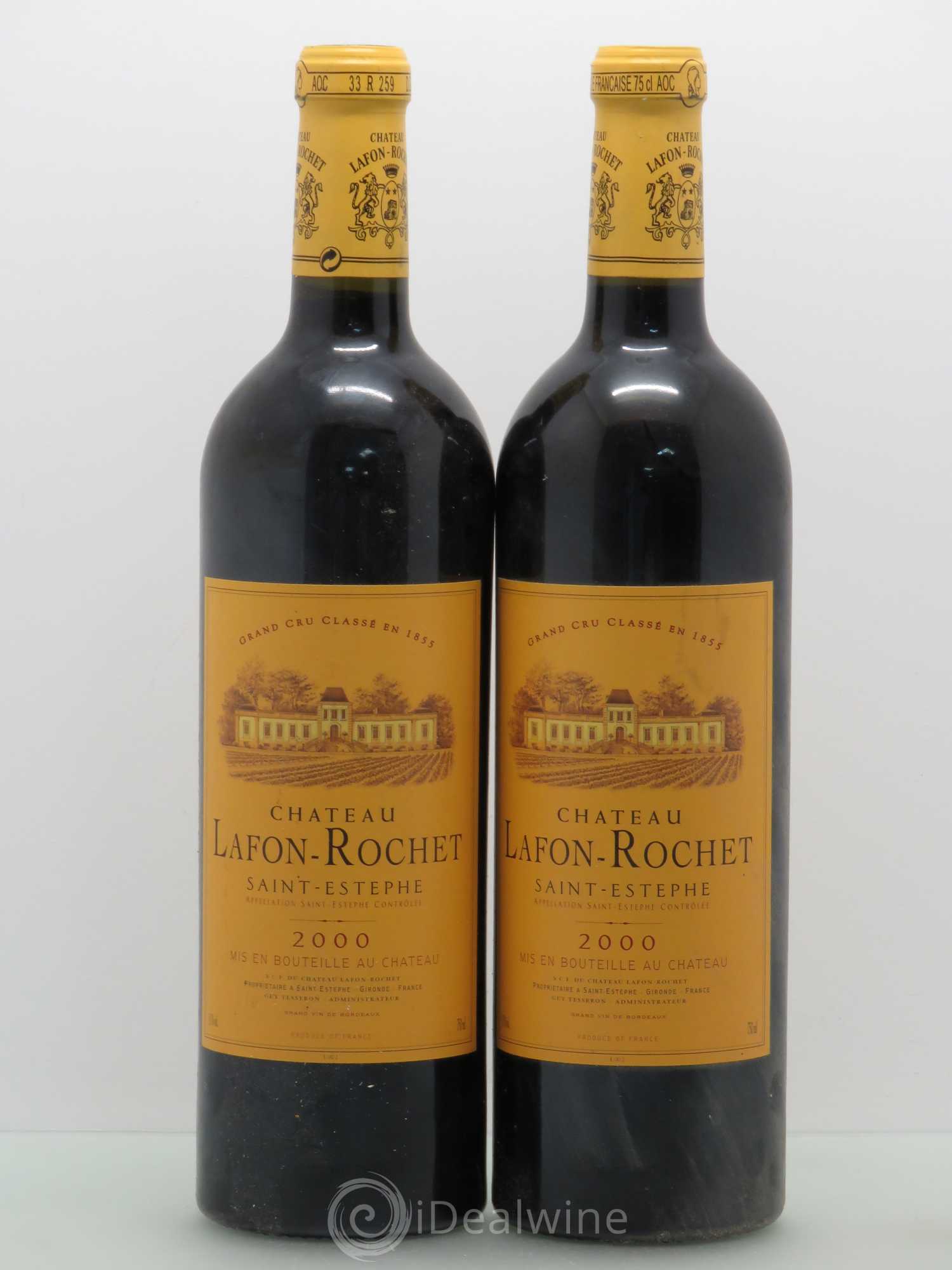 Château Lafon Rochet 4ème Grand Cru Classé 2000 - Lot de 5 bouteilles - 2