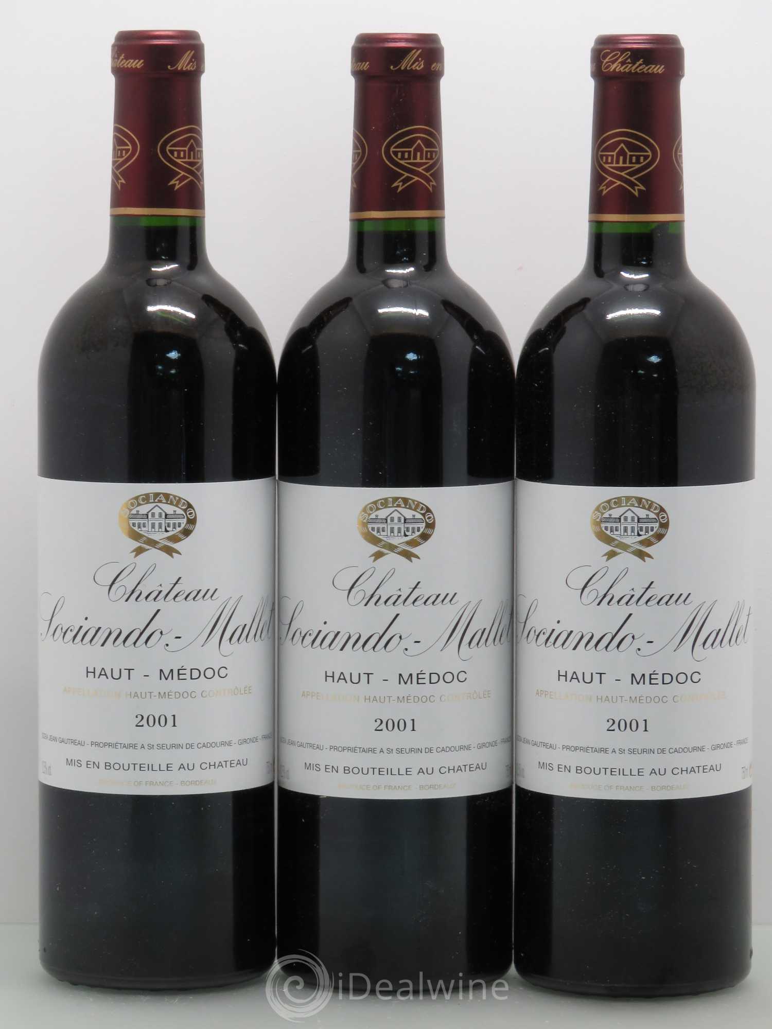Château Sociando Mallet 2001 - Lot de 12 bouteilles - 2