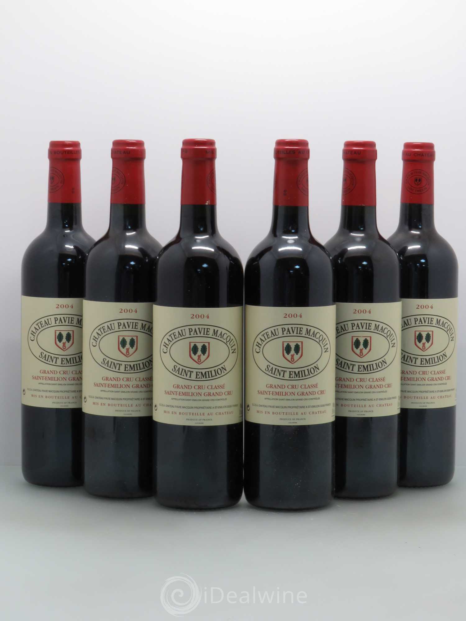 Château Pavie Macquin 1er Grand Cru Classé B 2004 - Lot de 6 bouteilles - 0
