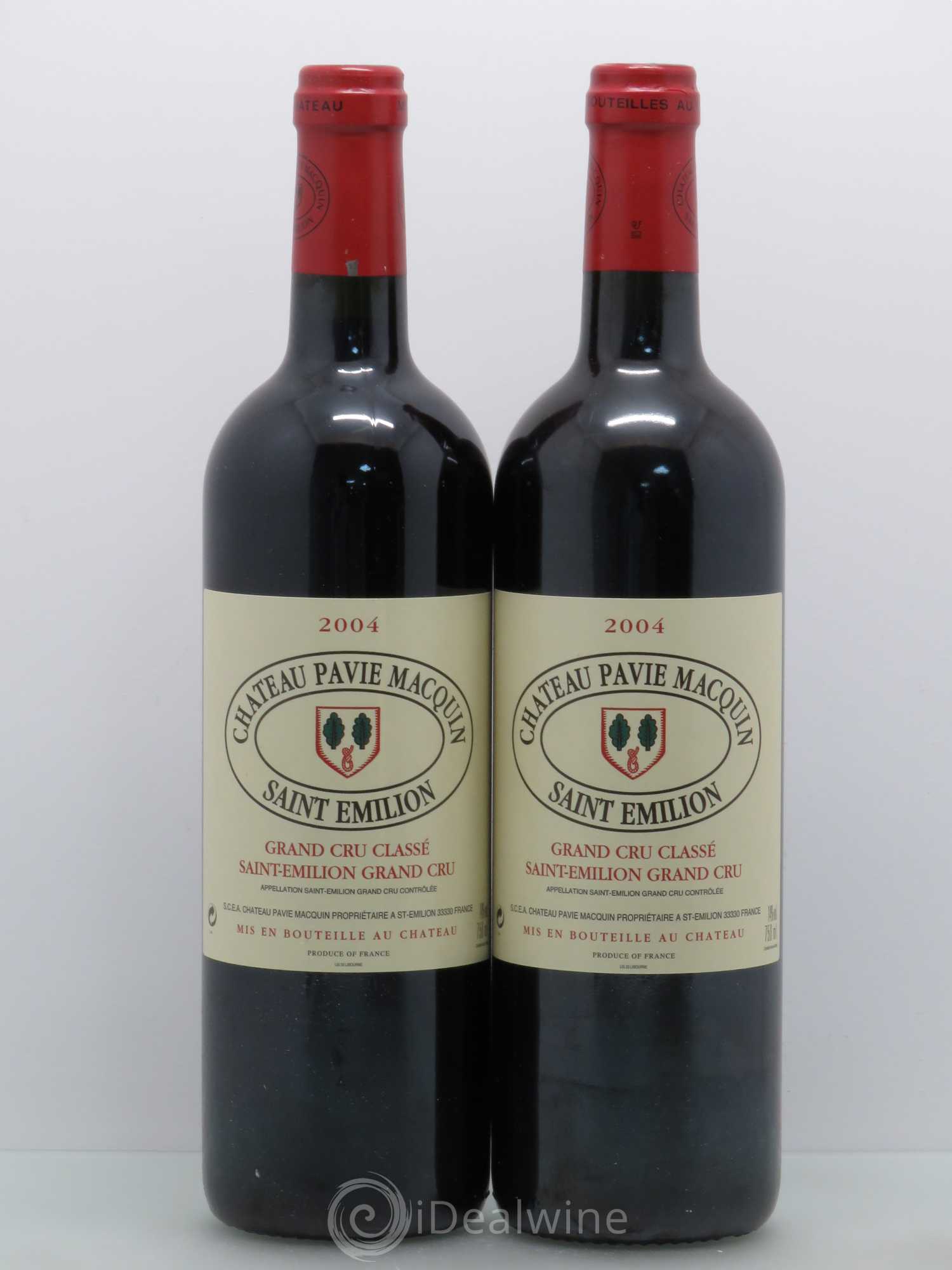 Château Pavie Macquin 1er Grand Cru Classé B 2004 - Lot de 2 bouteilles - 0