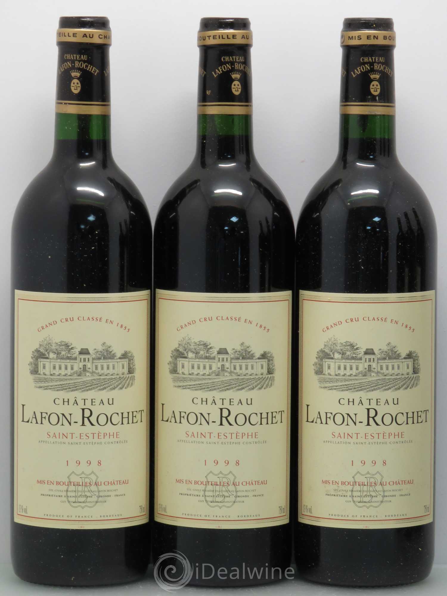 Château Lafon Rochet 4ème Grand Cru Classé 1998 - Lot de 6 bouteilles - 1
