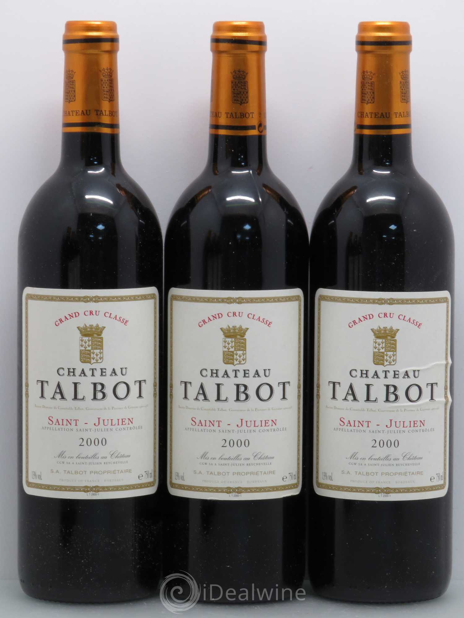 Château Talbot 4ème Grand Cru Classé 2000 - Lot de 6 bouteilles - 2