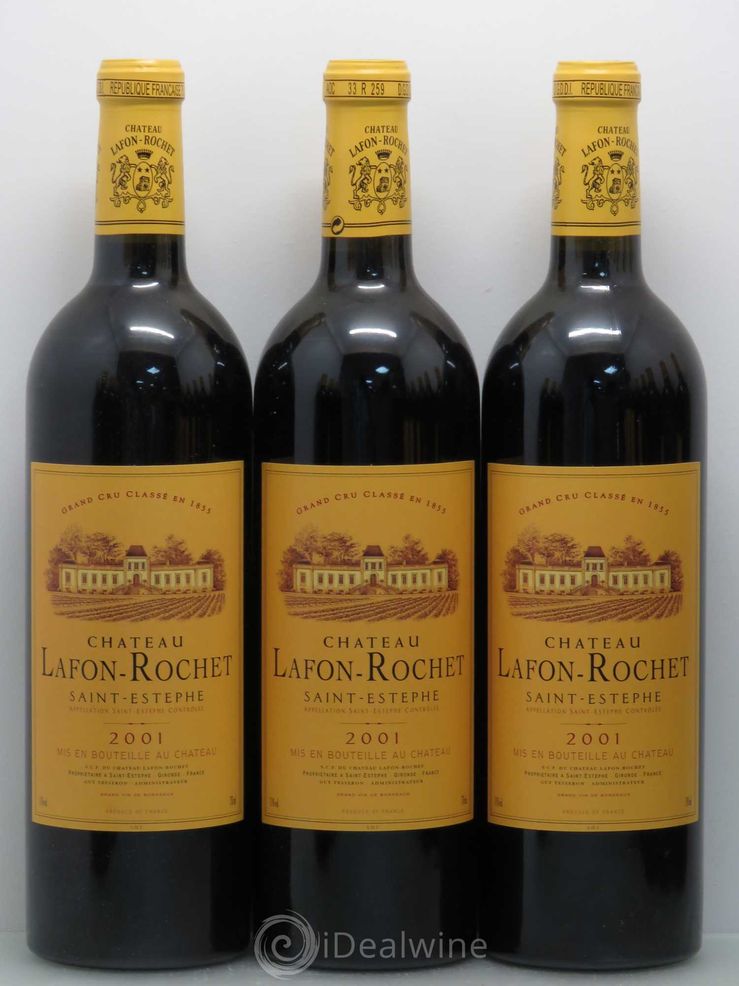 Château Lafon Rochet 4ème Grand Cru Classé 2001 - Lot de 12 bouteilles - 1
