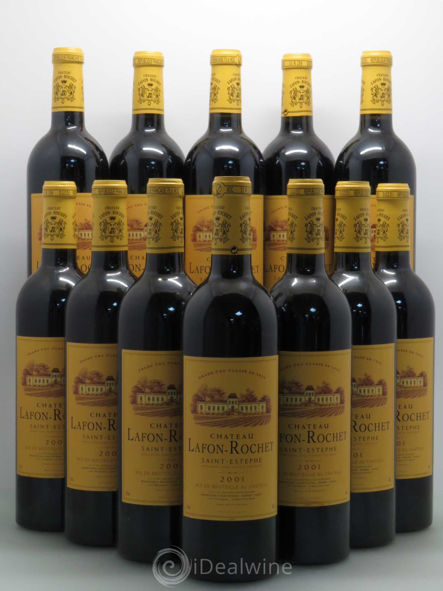 Château Lafon Rochet 4ème Grand Cru Classé 2001 - Lot de 12 bouteilles - 0