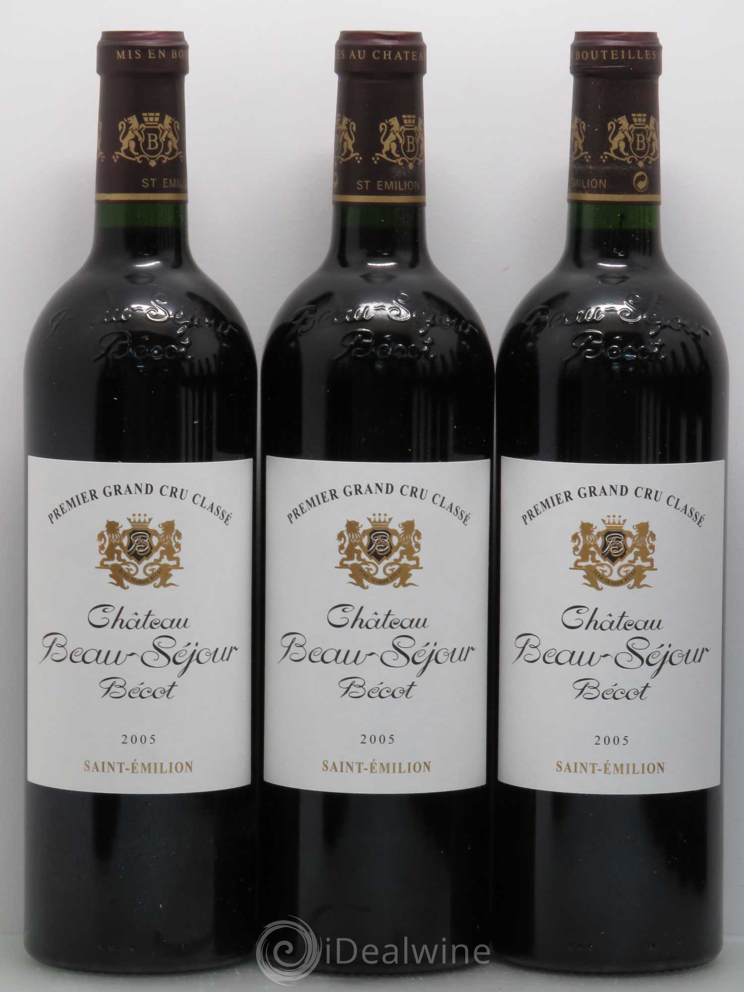 Château Beau-Séjour Bécot 1er Grand Cru Classé B 2005 - Lot de 12 bouteilles - 1