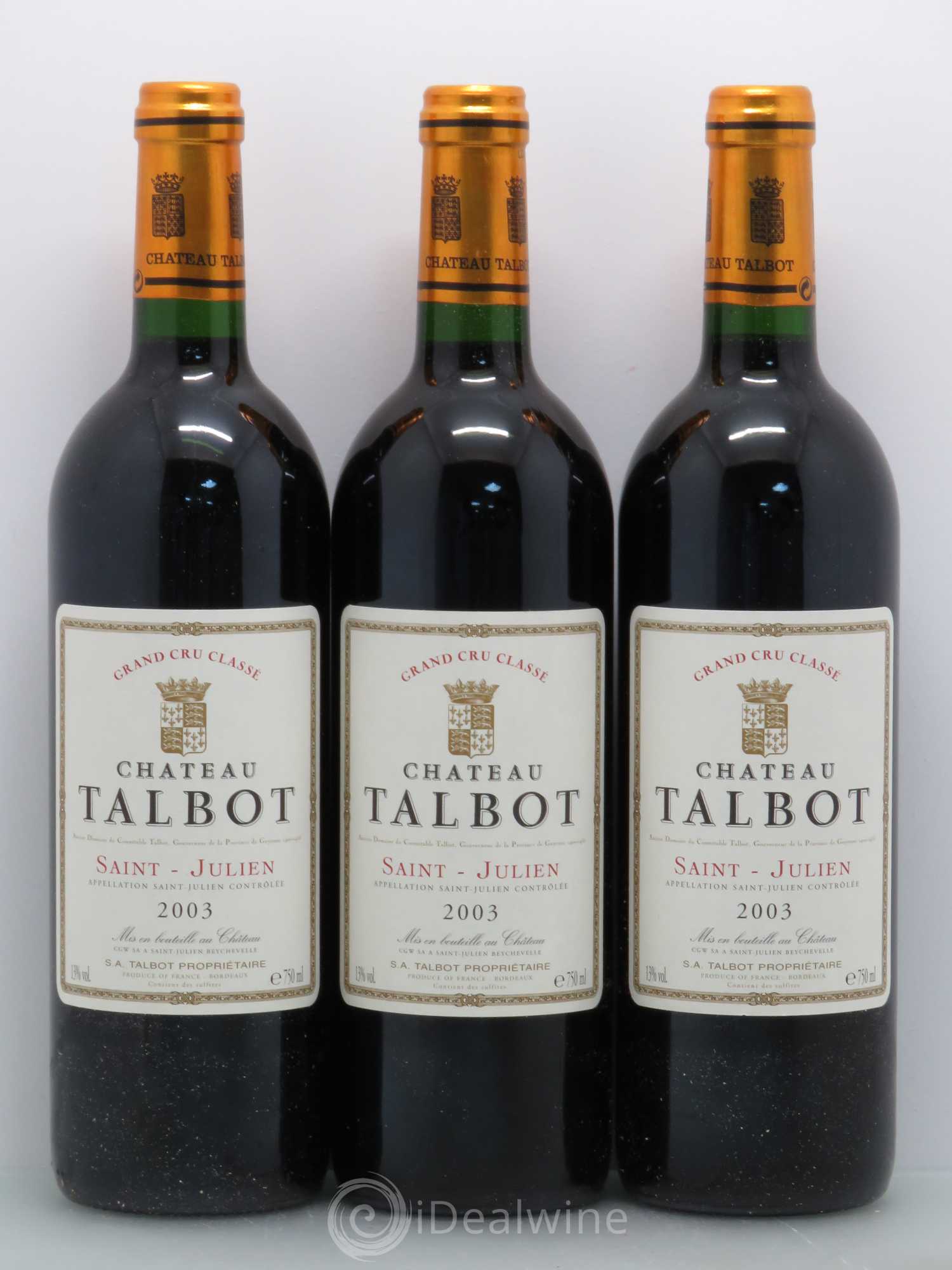 Château Talbot 4ème Grand Cru Classé 2003 - Lot de 6 bouteilles - 2