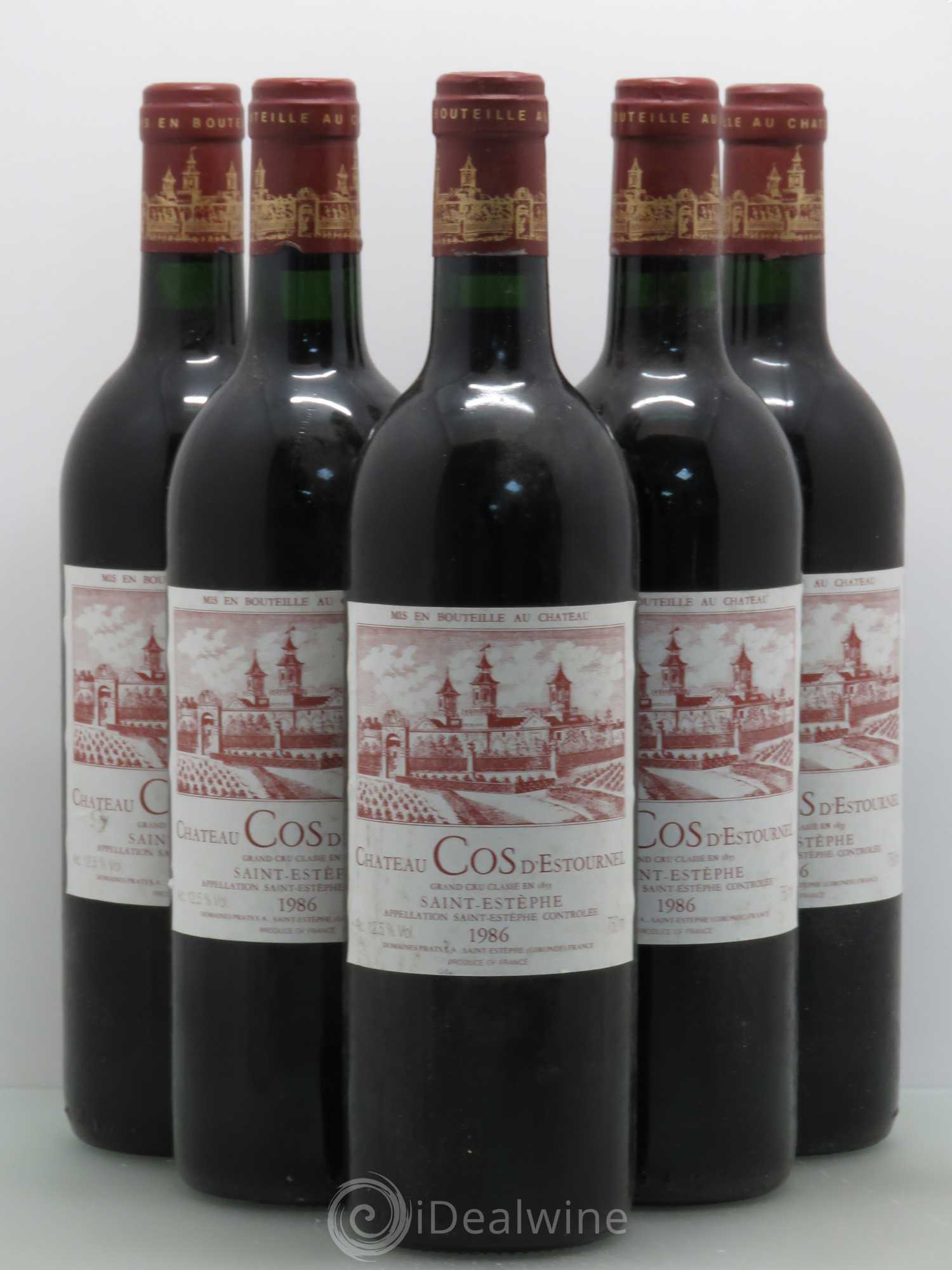 Cos d'Estournel 2ème Grand Cru Classé 1986 - Lot de 5 bouteilles - 0