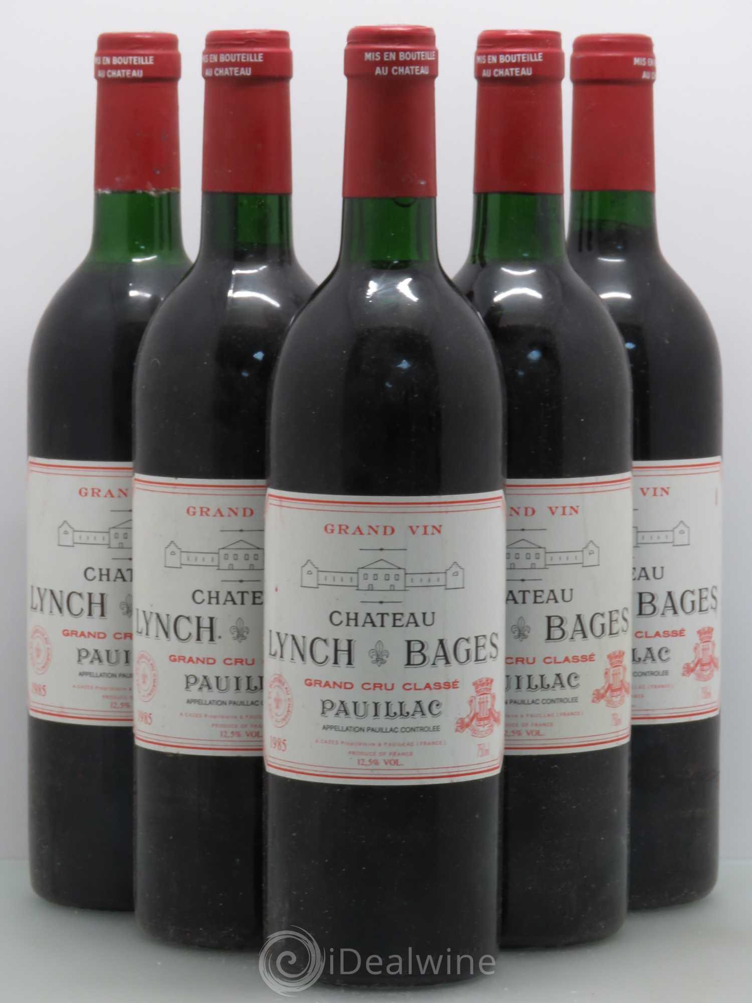 Château Lynch Bages 5ème Grand Cru Classé 1985 - Lot de 5 bouteilles - 0