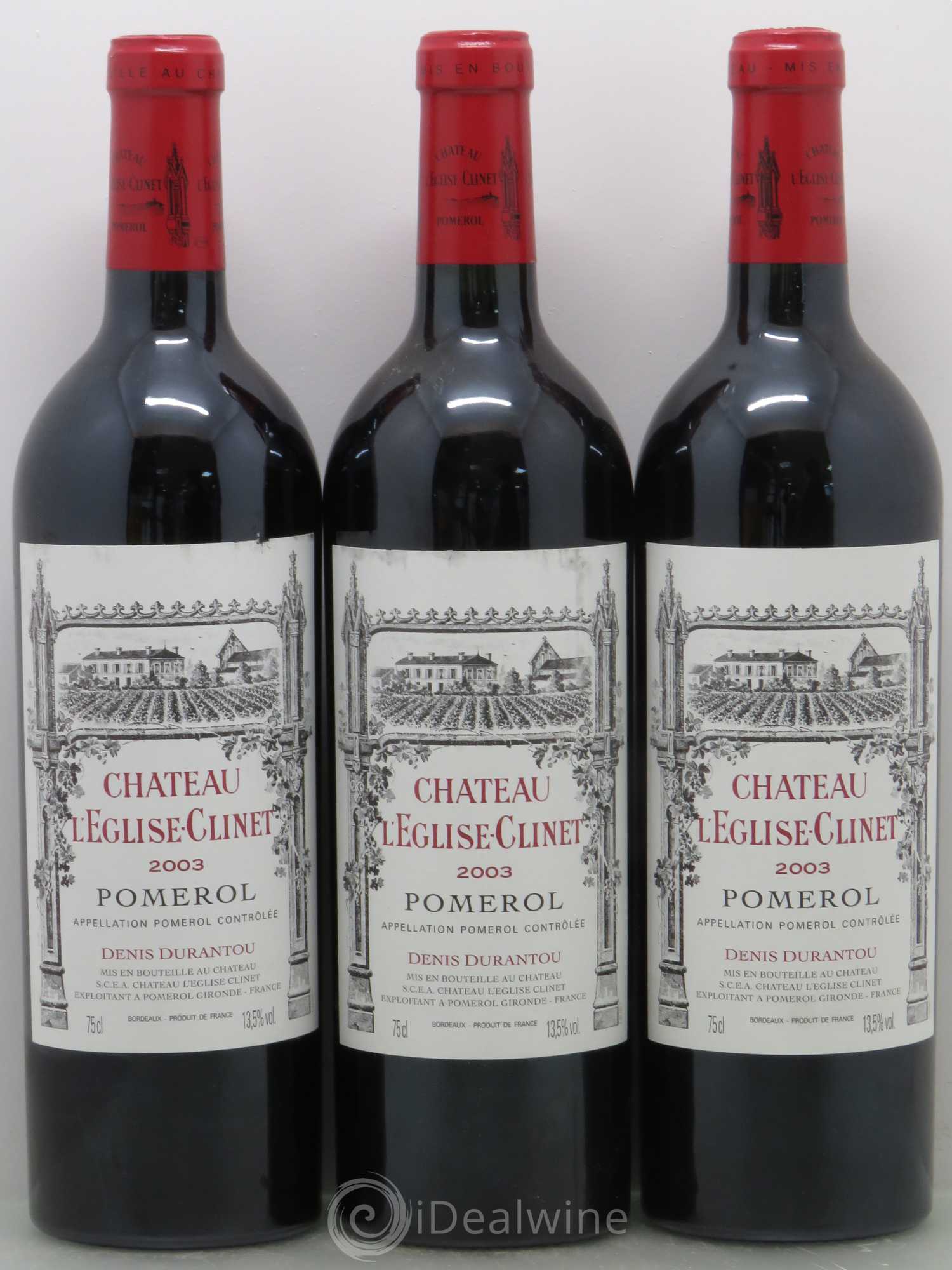 Château l' Église Clinet 2003 - Lot de 3 bouteilles - 0