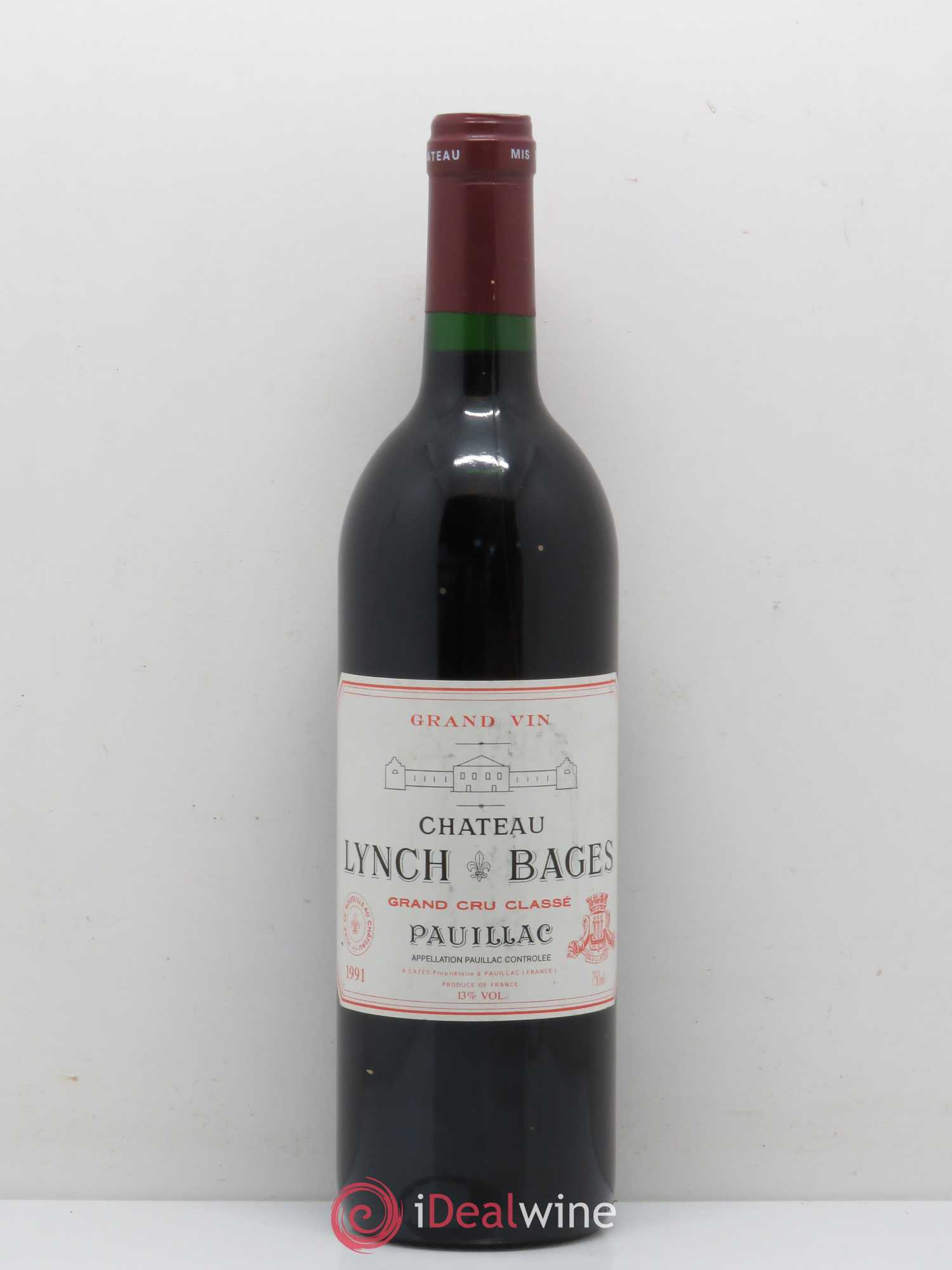 Château Lynch Bages 5ème Grand Cru Classé 1991 - Lot de 1 bouteille - 0
