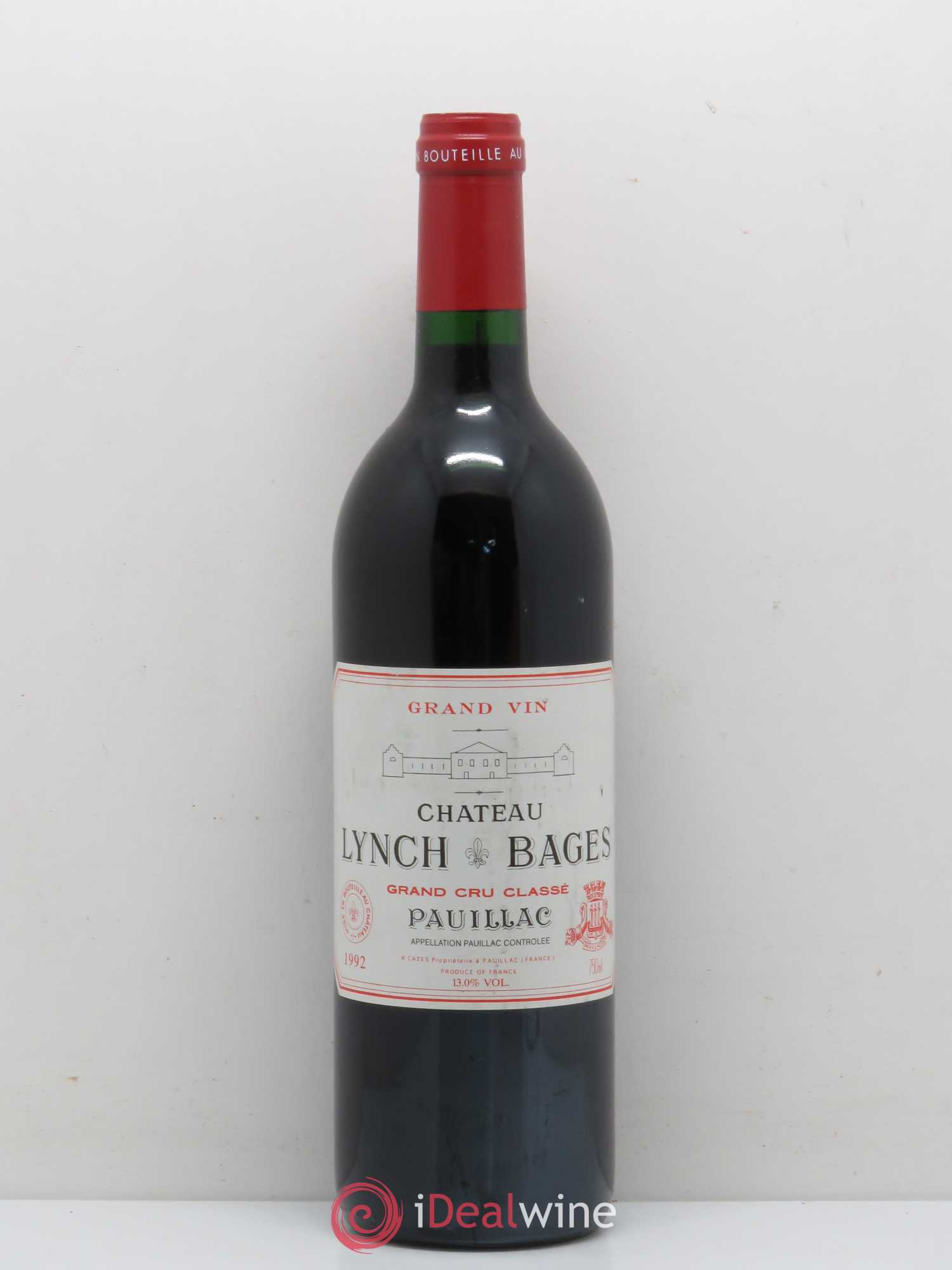 Château Lynch Bages 5ème Grand Cru Classé 1992 - Lot de 1 bouteille - 0