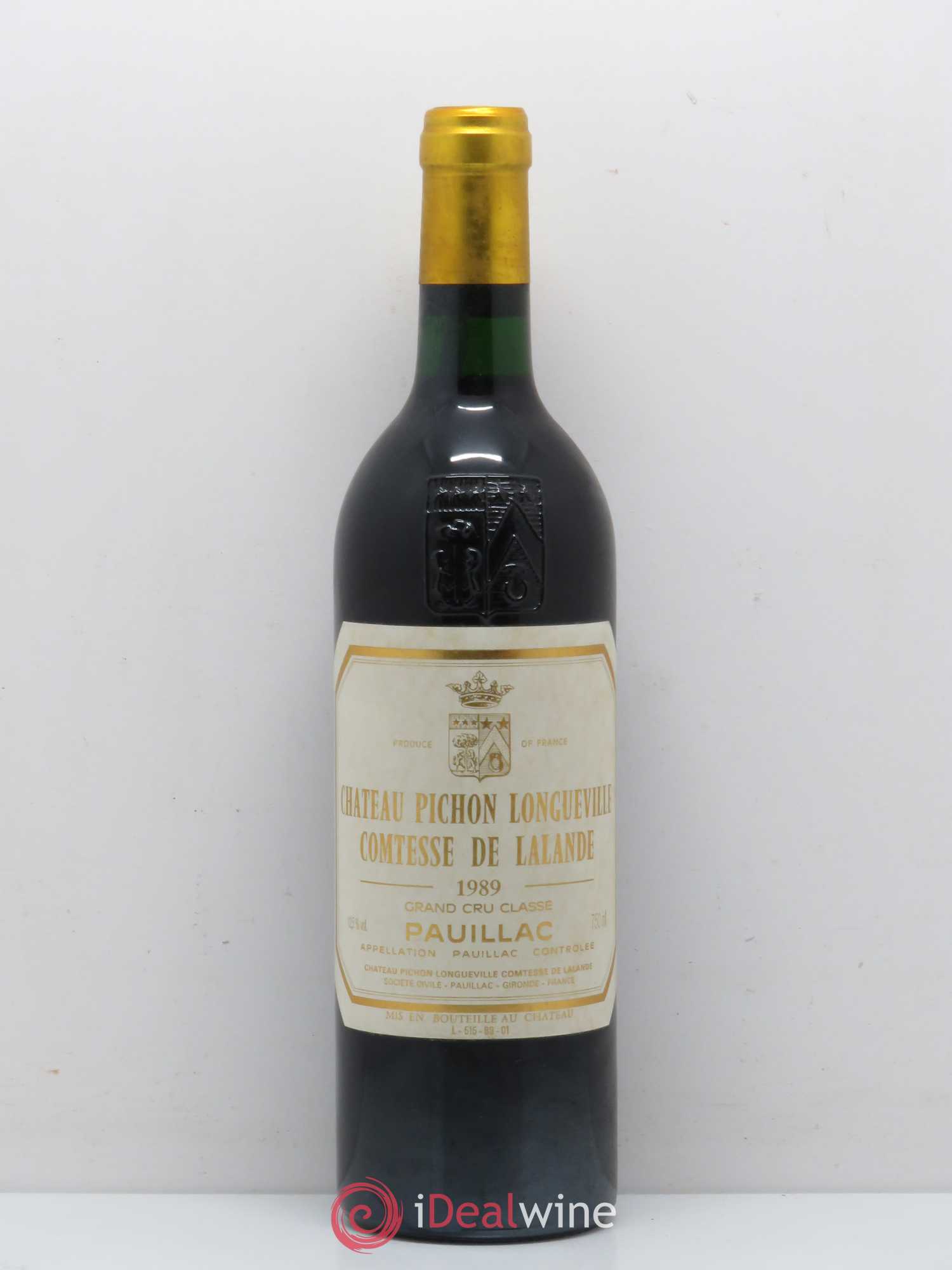 Château Pichon Longueville Comtesse de Lalande 2ème Grand Cru Classé 1989 - Lot de 1 bouteille - 0