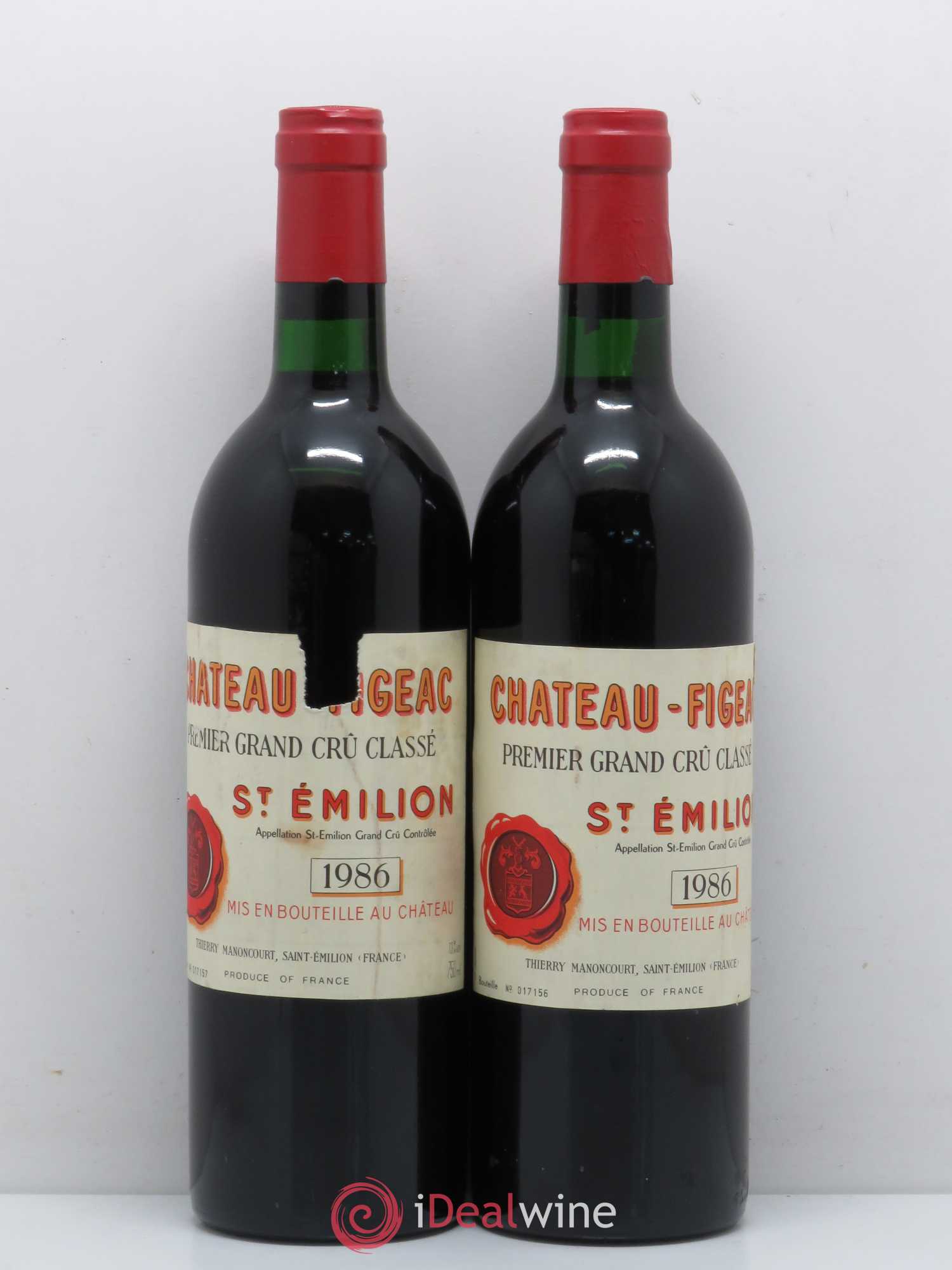 Château Figeac 1er Grand Cru Classé A 1986 - Lot de 2 bouteilles - 0