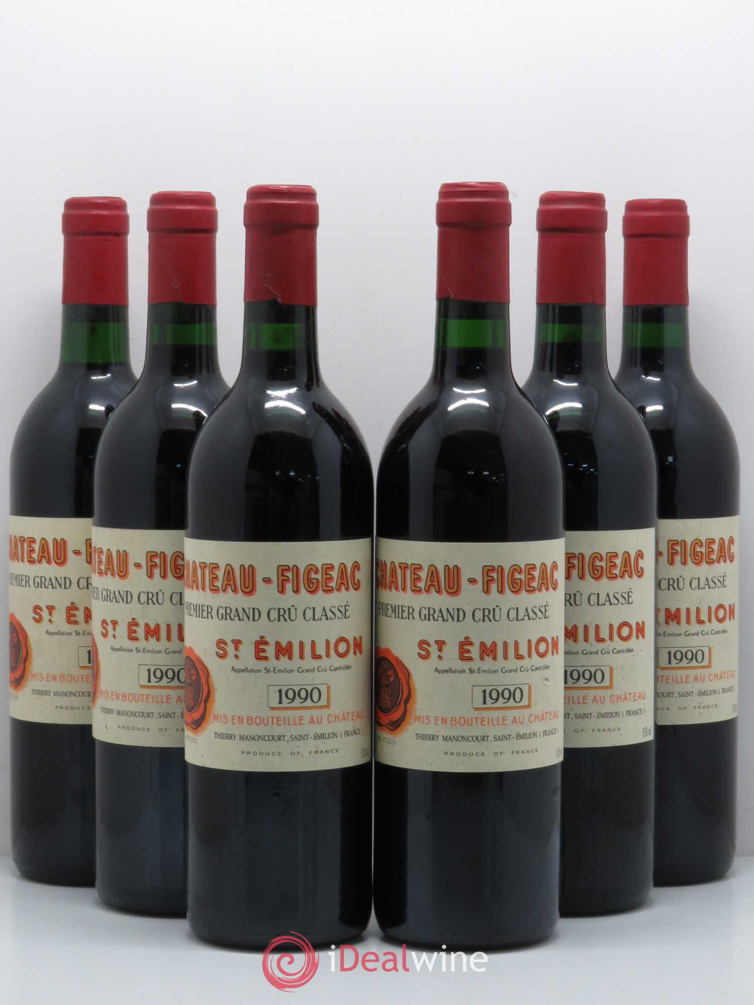 Château Figeac 1er Grand Cru Classé A 1990 - Lot de 6 bouteilles - 0