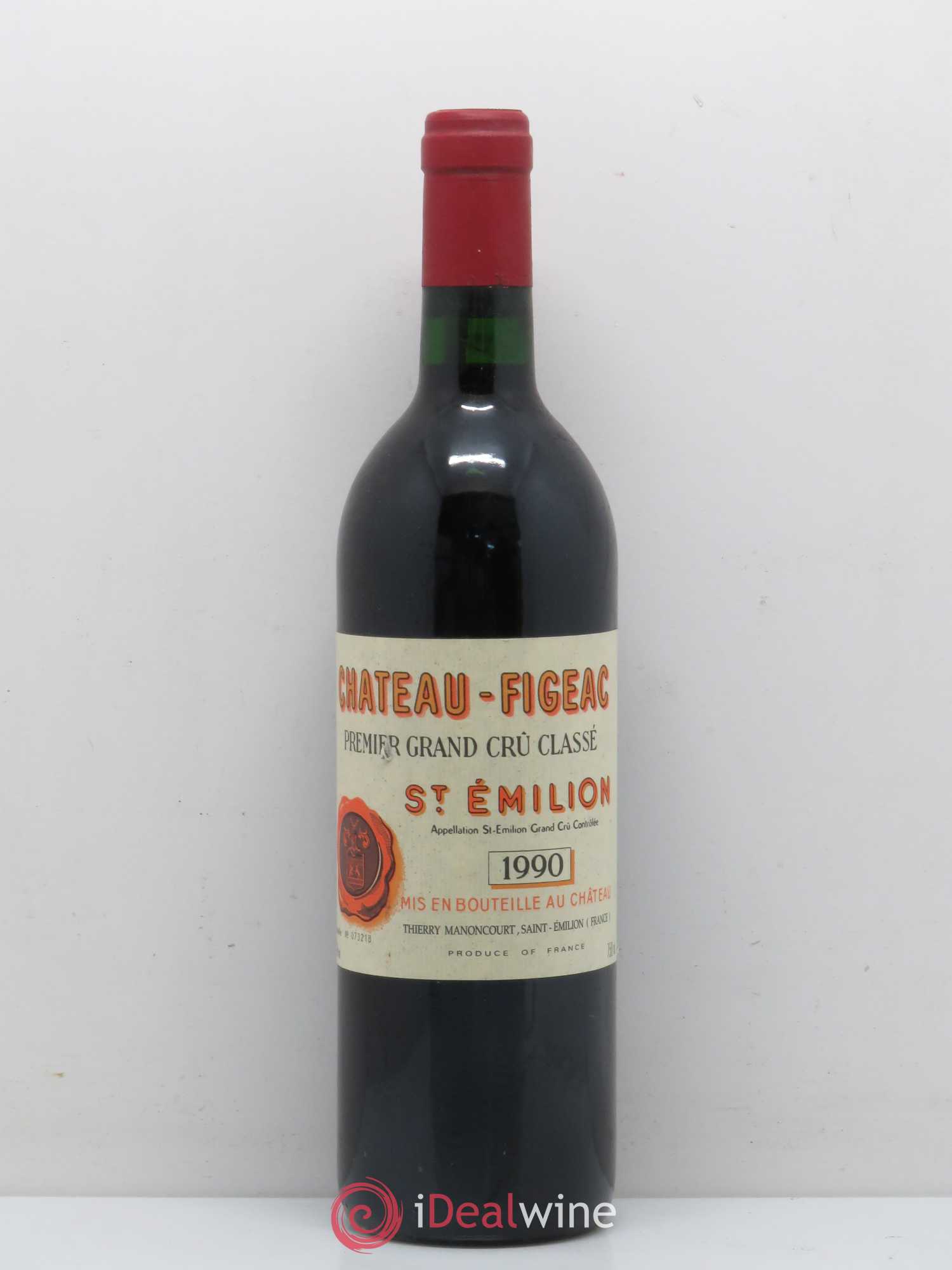 Château Figeac 1er Grand Cru Classé A 1990 - Lot de 1 bouteille - 0