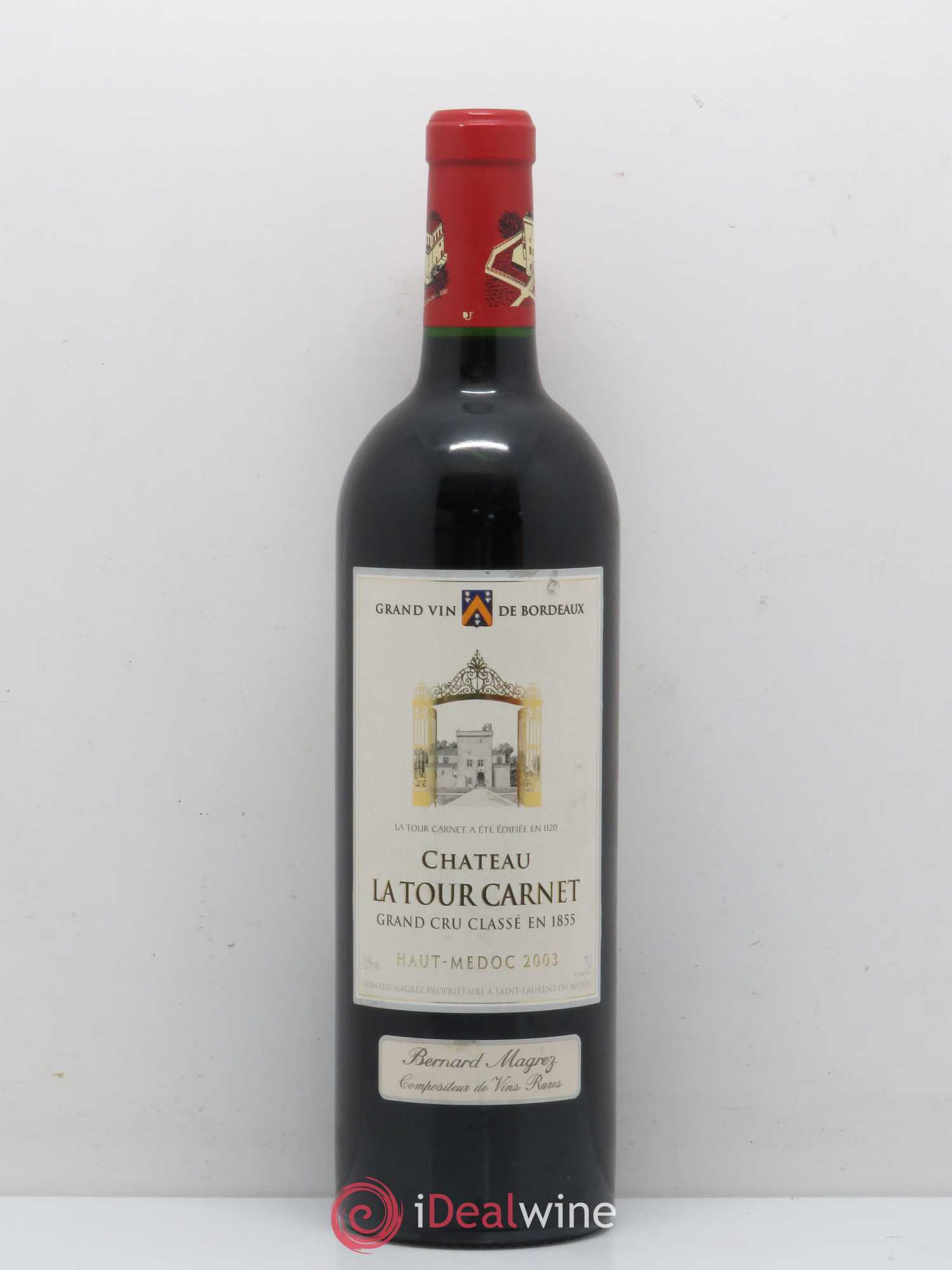 Château la Tour Carnet 4ème Grand Cru Classé 2003 - Lot de 1 bouteille - 0