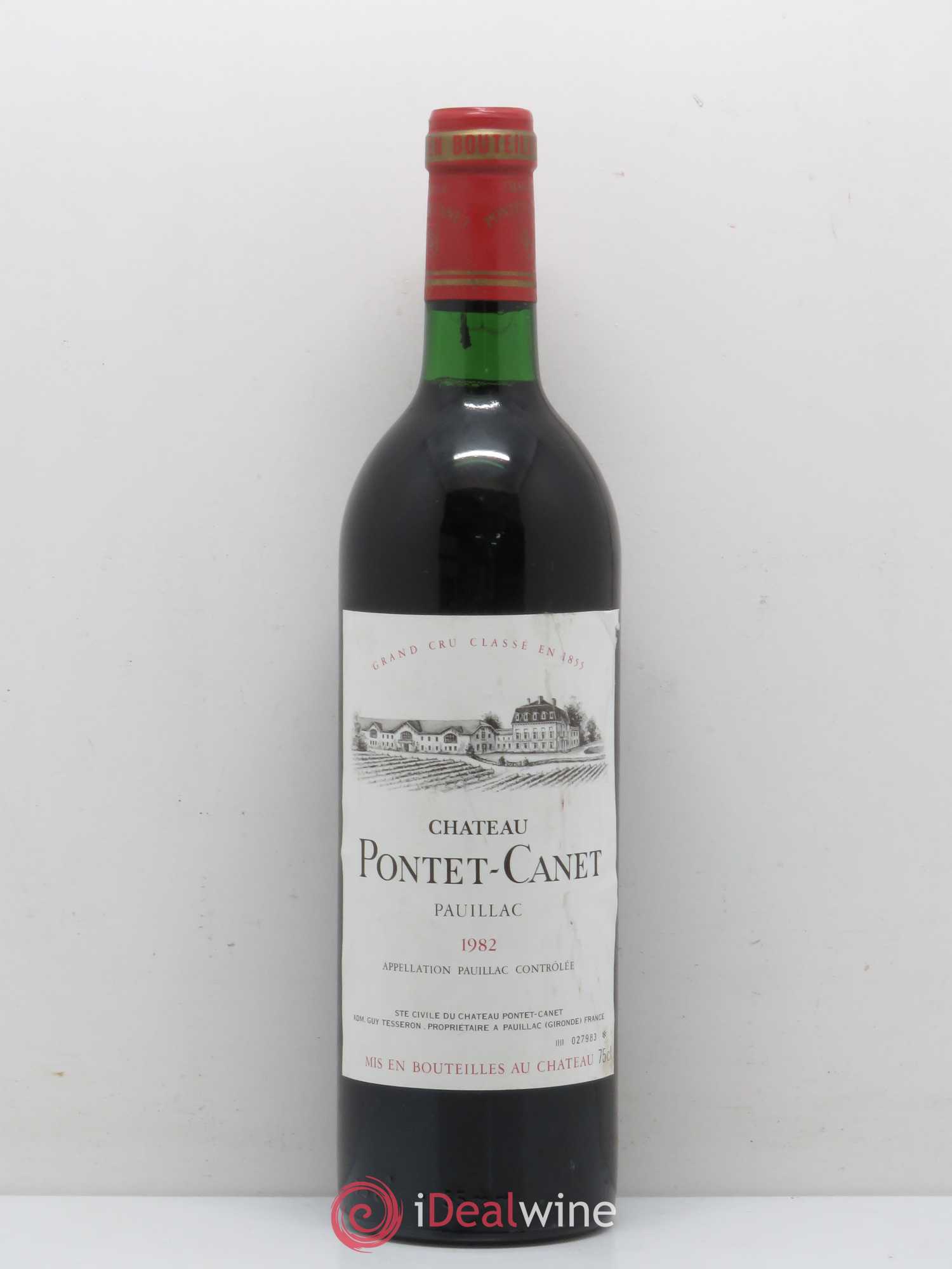 Château Pontet Canet 5ème Grand Cru Classé 1982 - Lot de 1 bouteille - 0