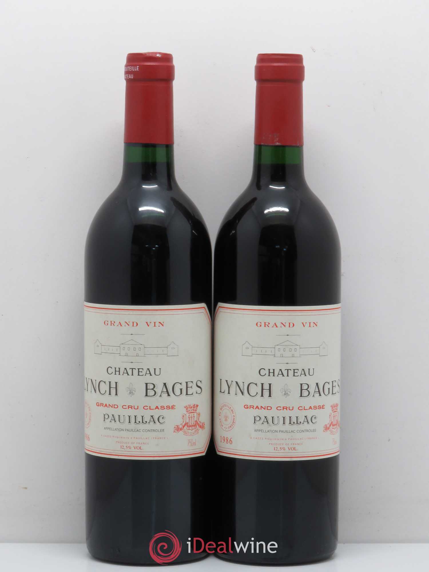Château Lynch Bages 5ème Grand Cru Classé 1986 - Lot de 2 bouteilles - 0