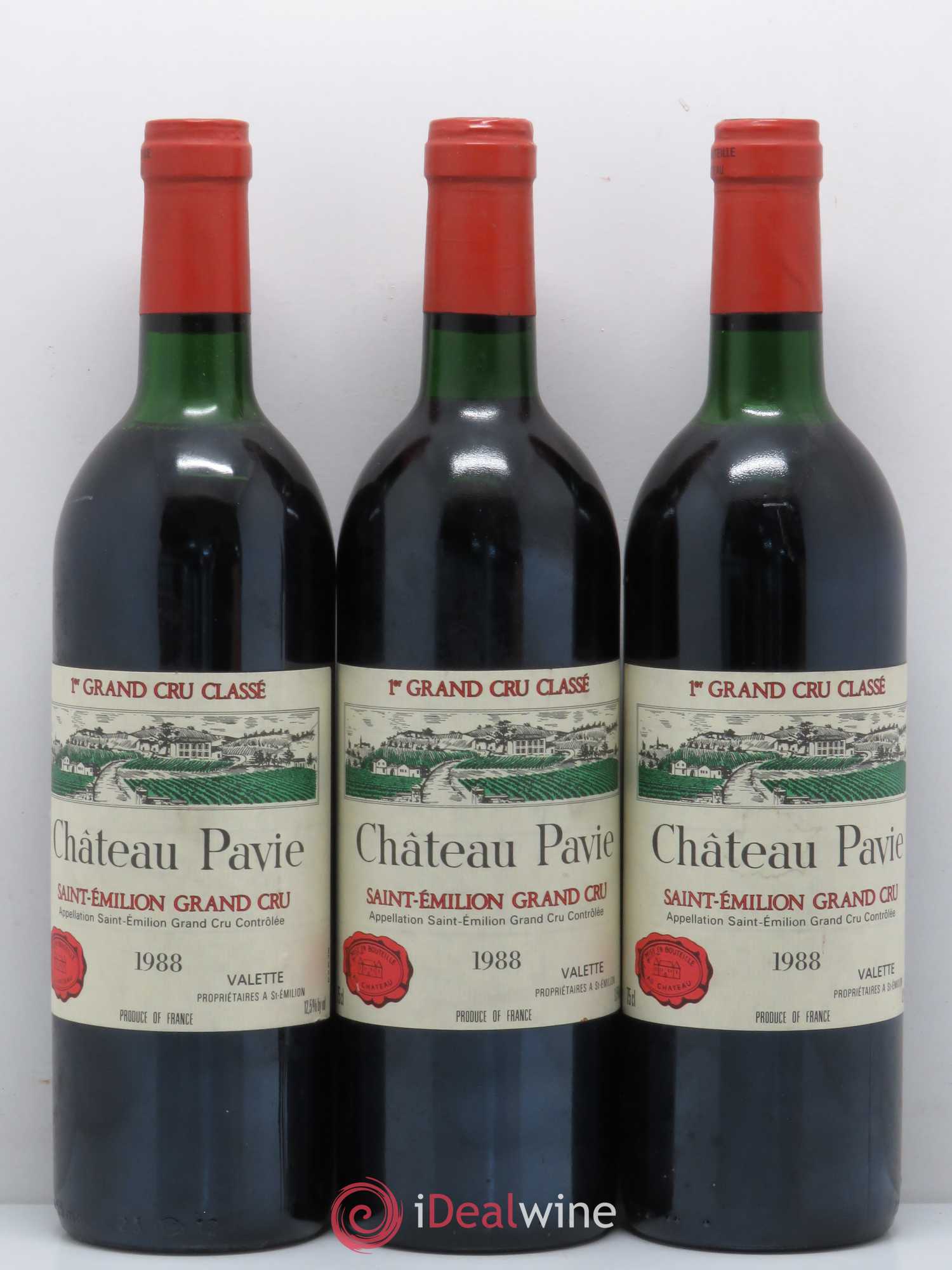 Château Pavie 1er Grand Cru Classé A 1988 - Lot de 3 bouteilles - 0