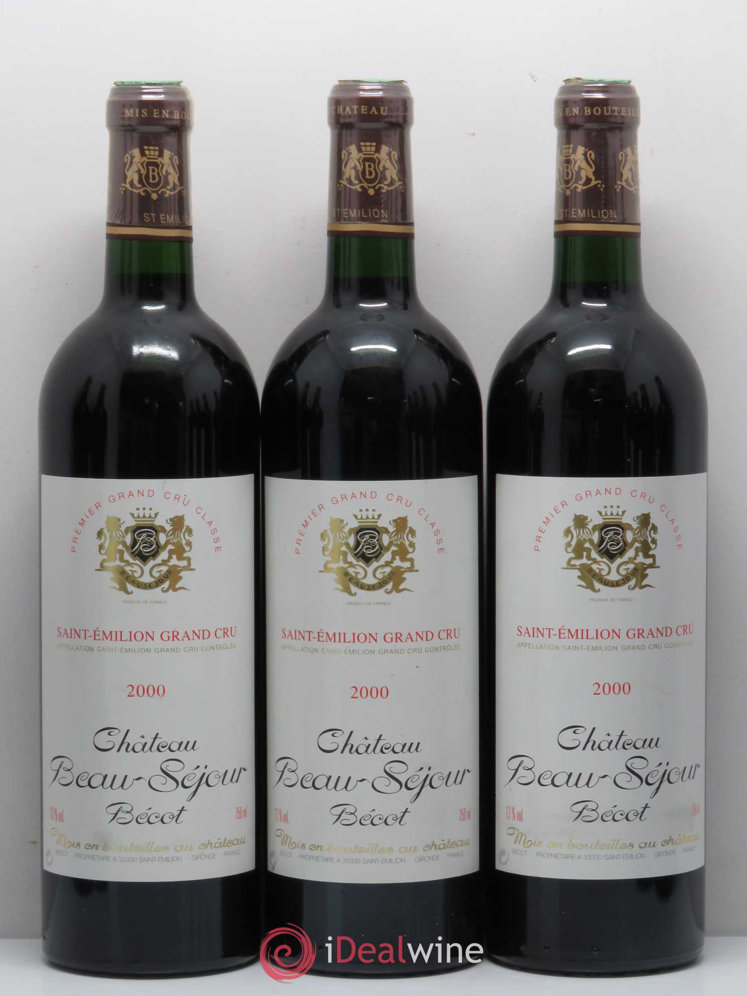 Château Beau-Séjour Bécot 1er Grand Cru Classé B 2000 - Lot de 12 bouteilles - 2