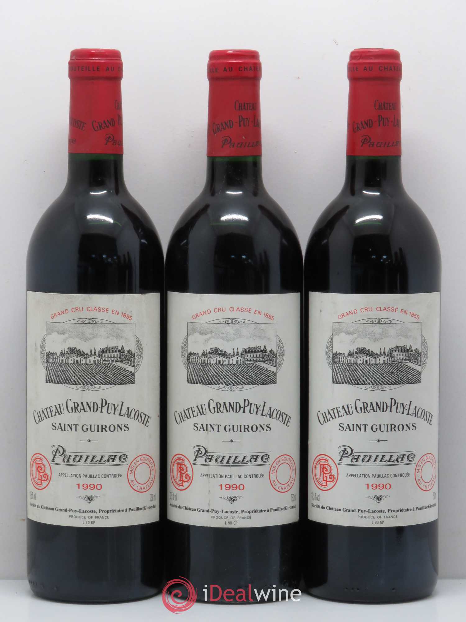 Château Grand Puy Lacoste 5ème Grand Cru Classé 1990 - Lot de 6 bouteilles - 1