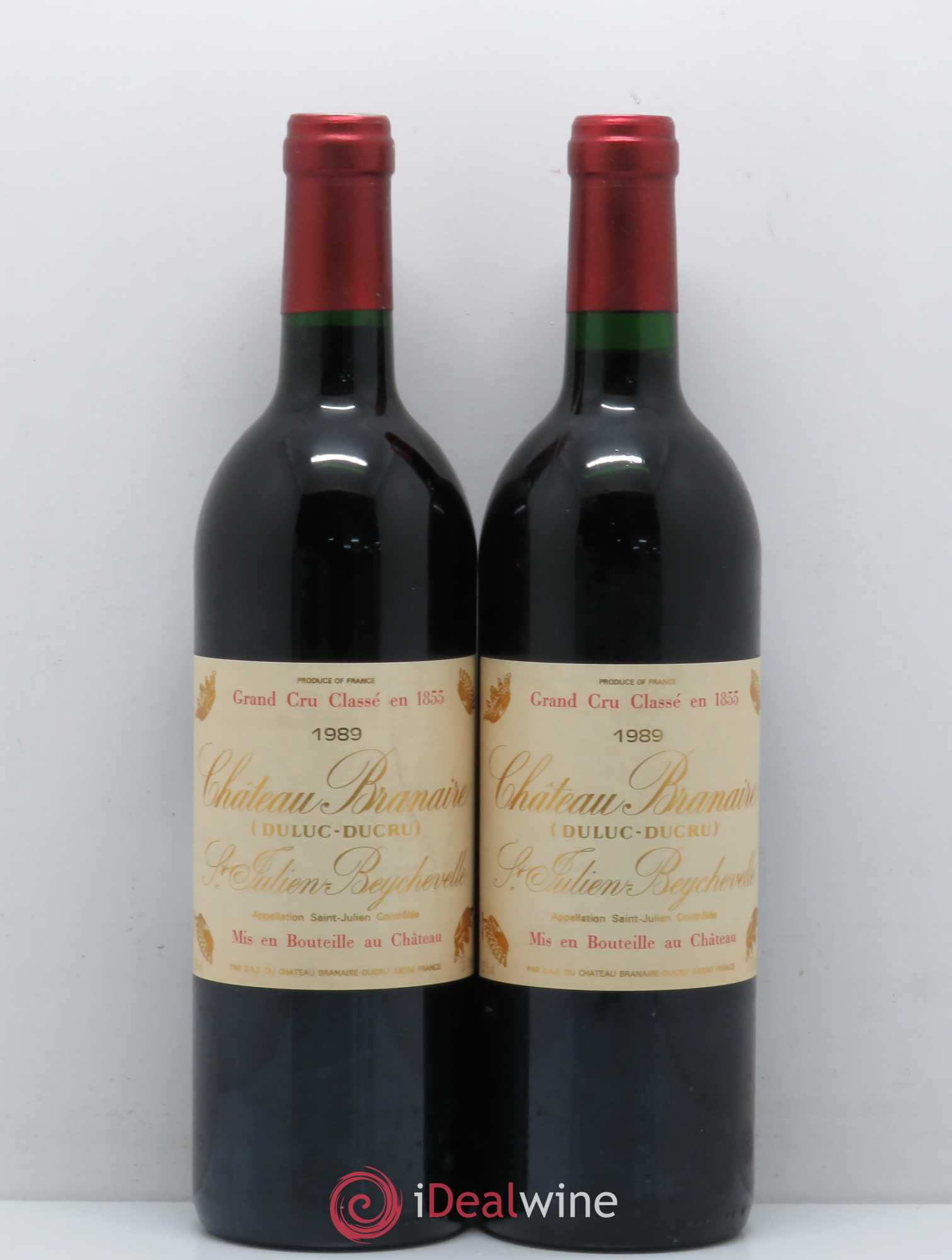 Château Branaire Ducru 4ème Grand Cru Classé 1989 - Lot de 2 bouteilles - 0