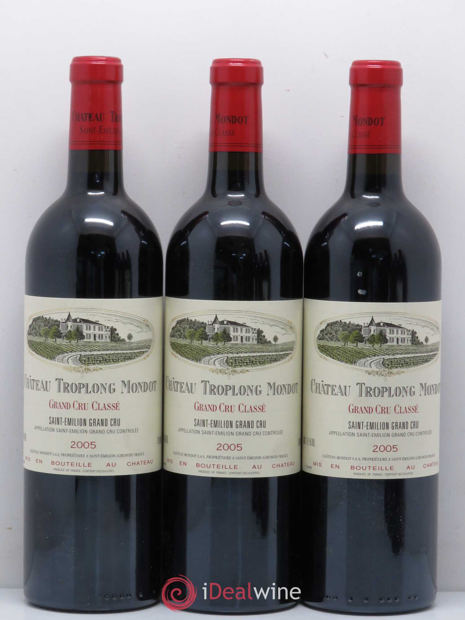 Château Troplong Mondot 1er Grand Cru Classé B 2005 - Lot de 6 bouteilles - 1