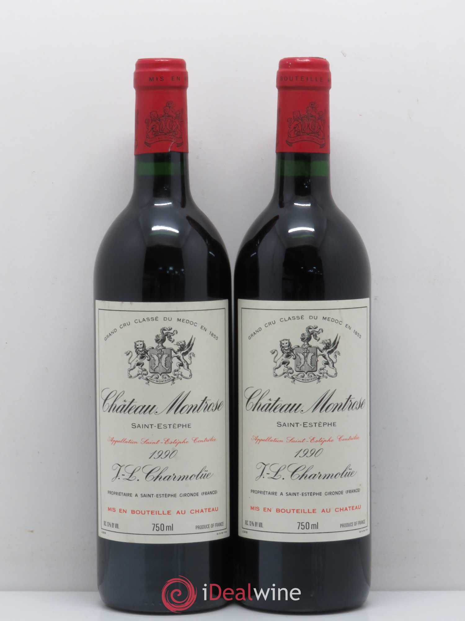 Château Montrose 2ème Grand Cru Classé 1990 - Lot de 2 bouteilles - 0