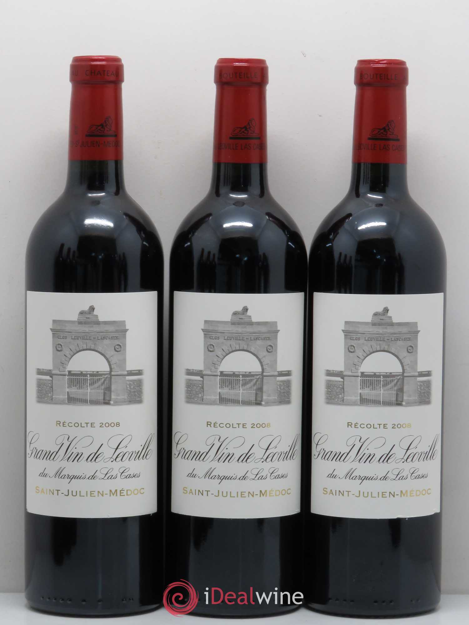 Château Léoville Las Cases 2ème Grand Cru Classé 2008 - Lot de 12 bouteilles - 1
