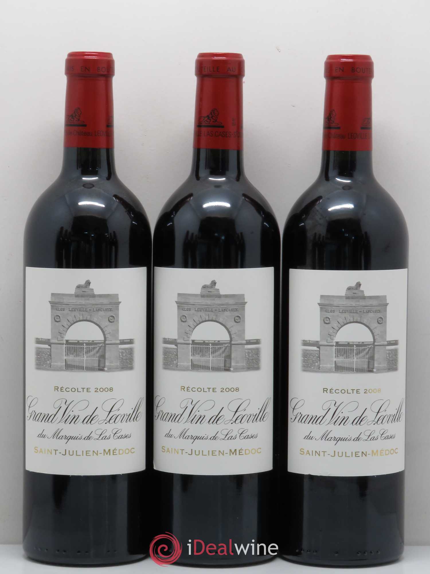 Château Léoville Las Cases 2ème Grand Cru Classé 2008 - Lot de 12 bouteilles - 2