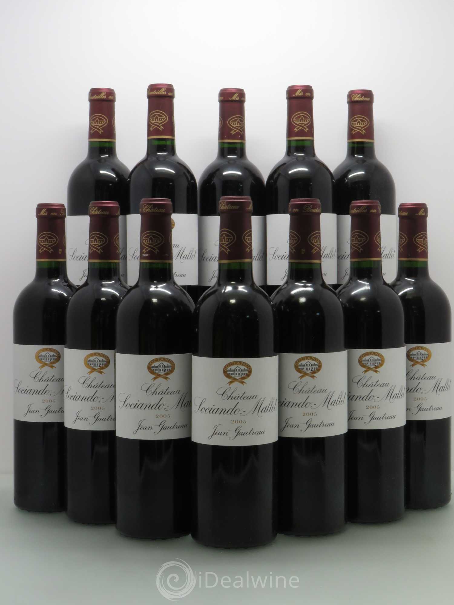 Château Sociando Mallet 2005 - Lot de 12 bouteilles - 0
