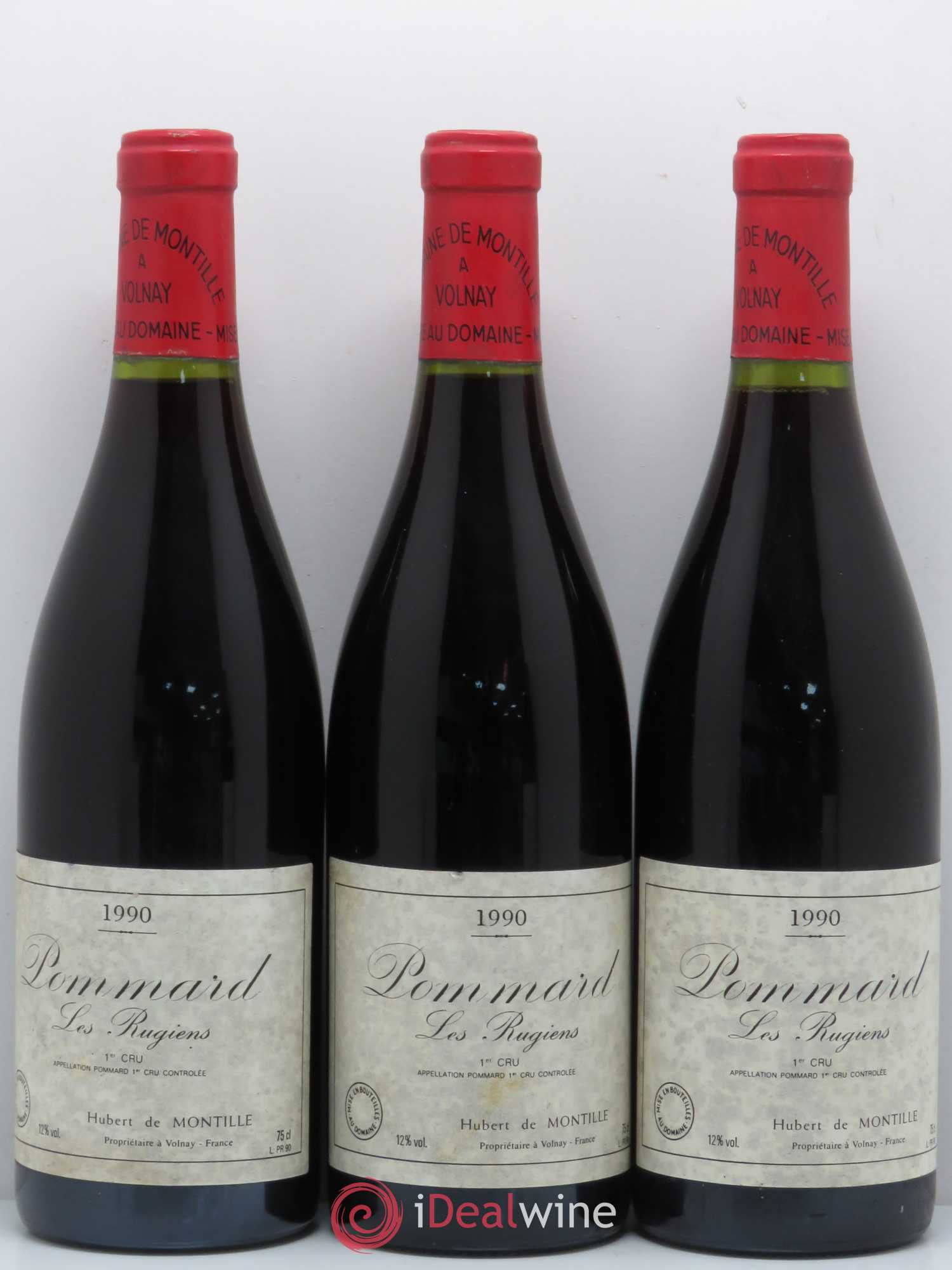 Pommard 1er Cru Les Rugiens-bas De Montille (Domaine) 1990 - Lot de 3 bouteilles - 0