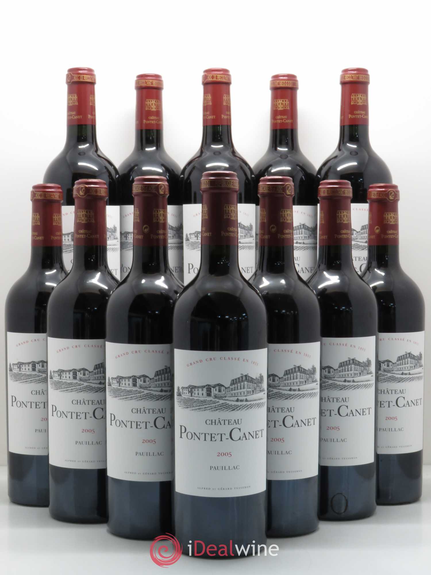 Château Pontet Canet 5ème Grand Cru Classé 2005 - Lot de 12 bouteilles - 0