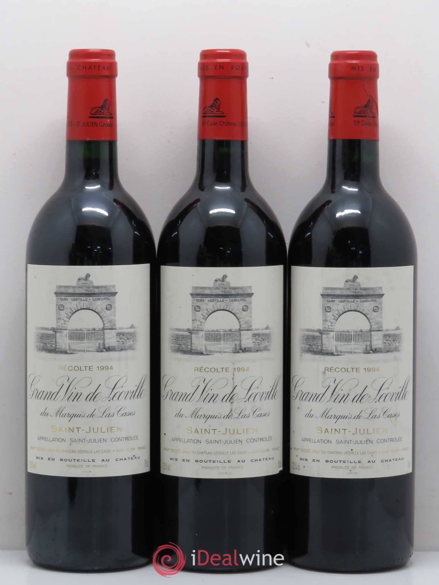 Château Léoville Las Cases 2ème Grand Cru Classé 1994 - Lot de 3 bouteilles - 0
