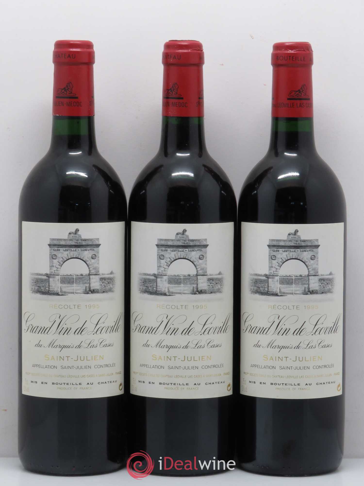 Château Léoville Las Cases 2ème Grand Cru Classé 1995 - Lot de 3 bouteilles - 0