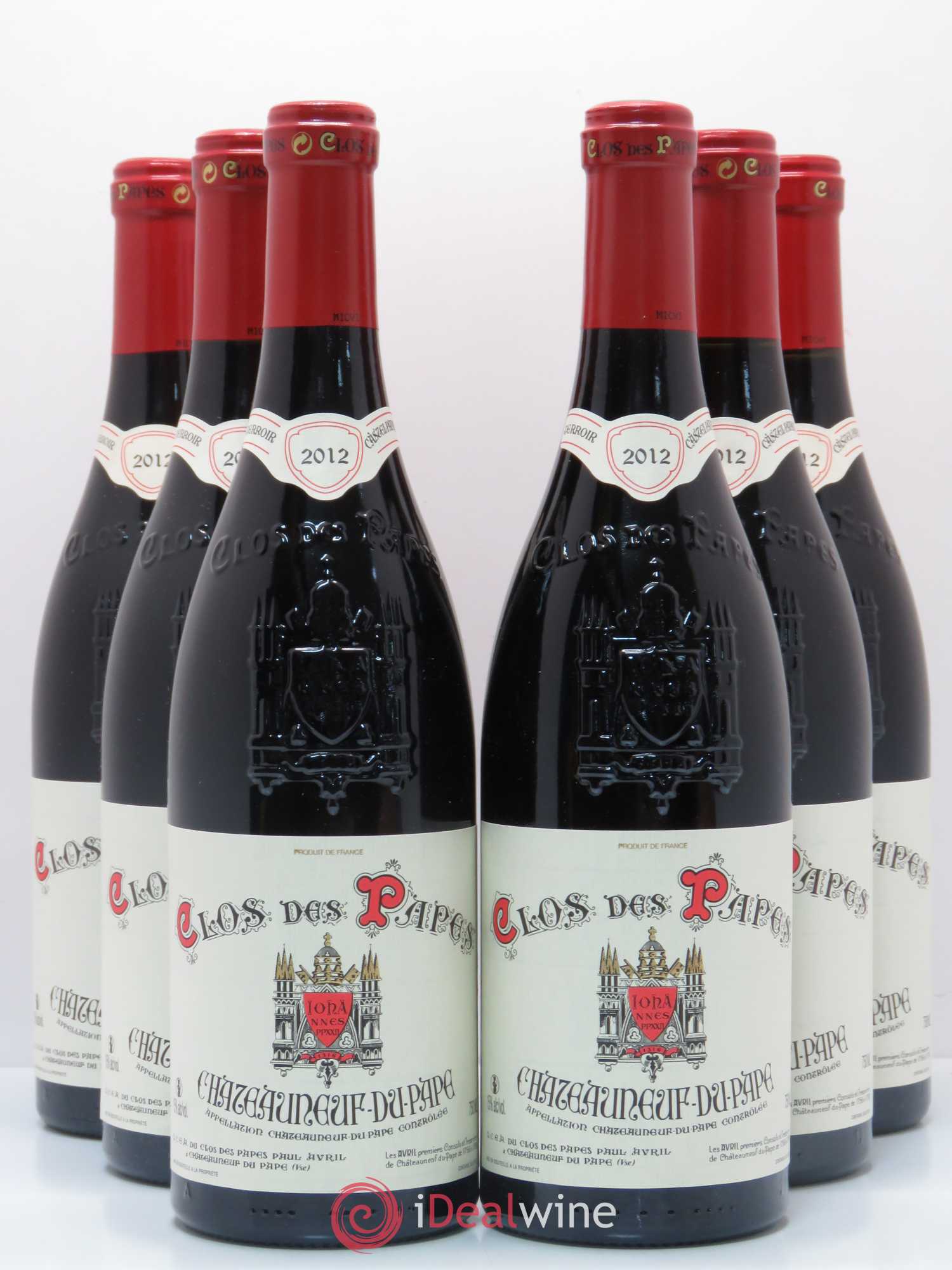 Châteauneuf-du-Pape Clos des Papes - Paul Avril 2012 - Lot de 6 bouteilles - 0