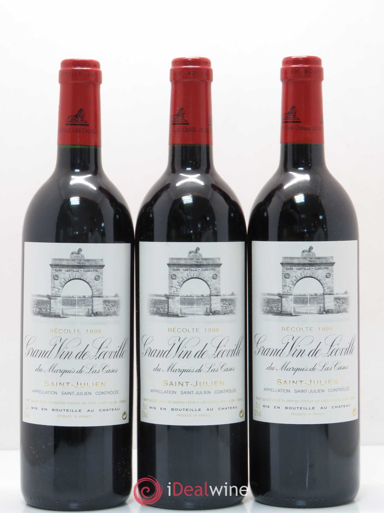 Château Léoville Las Cases 2ème Grand Cru Classé 1998 - Lot de 9 bouteilles - 3