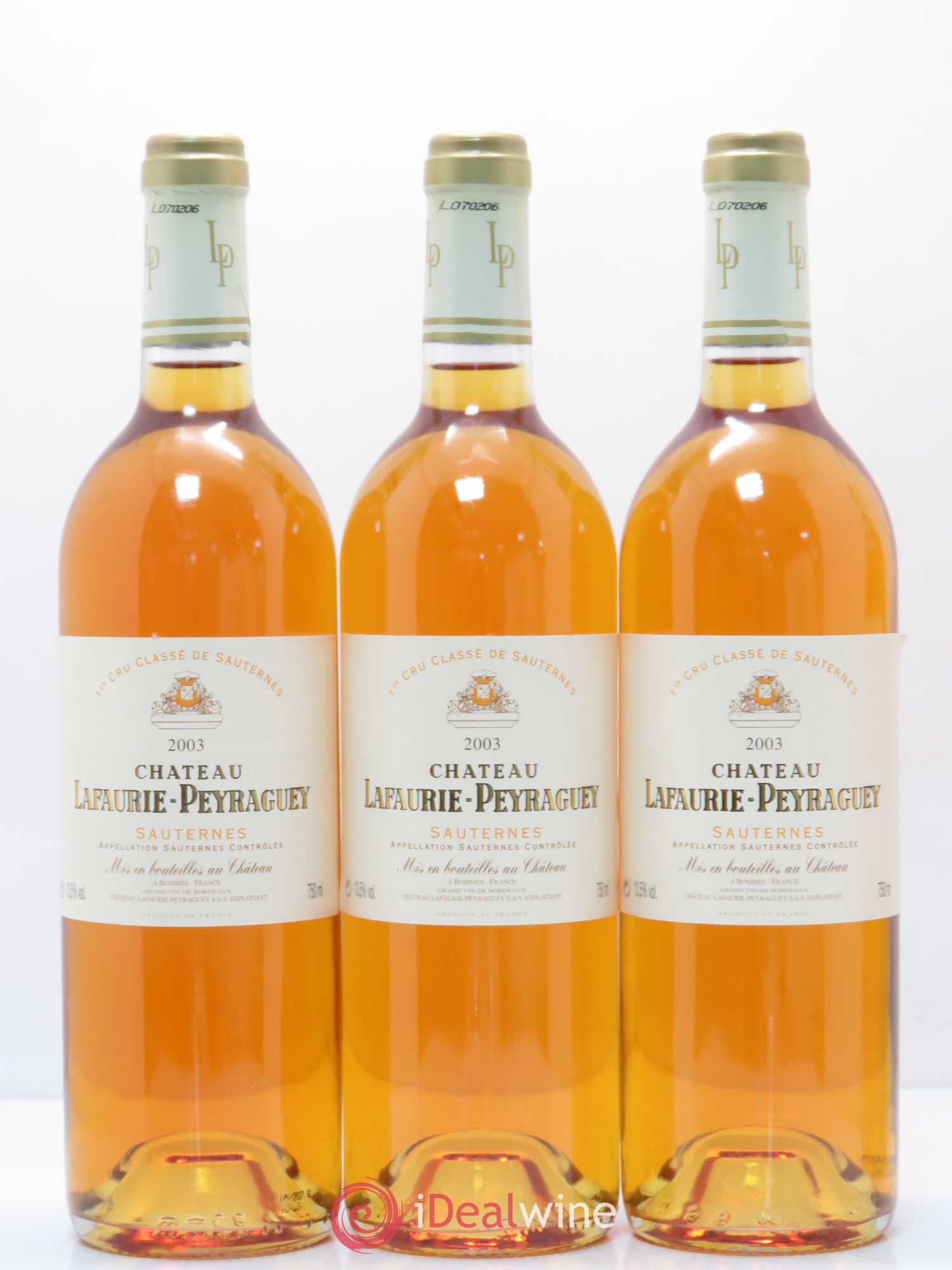 Château Lafaurie-Peyraguey 1er Grand Cru Classé 2003 - Lotto di 12 bottiglie - 1
