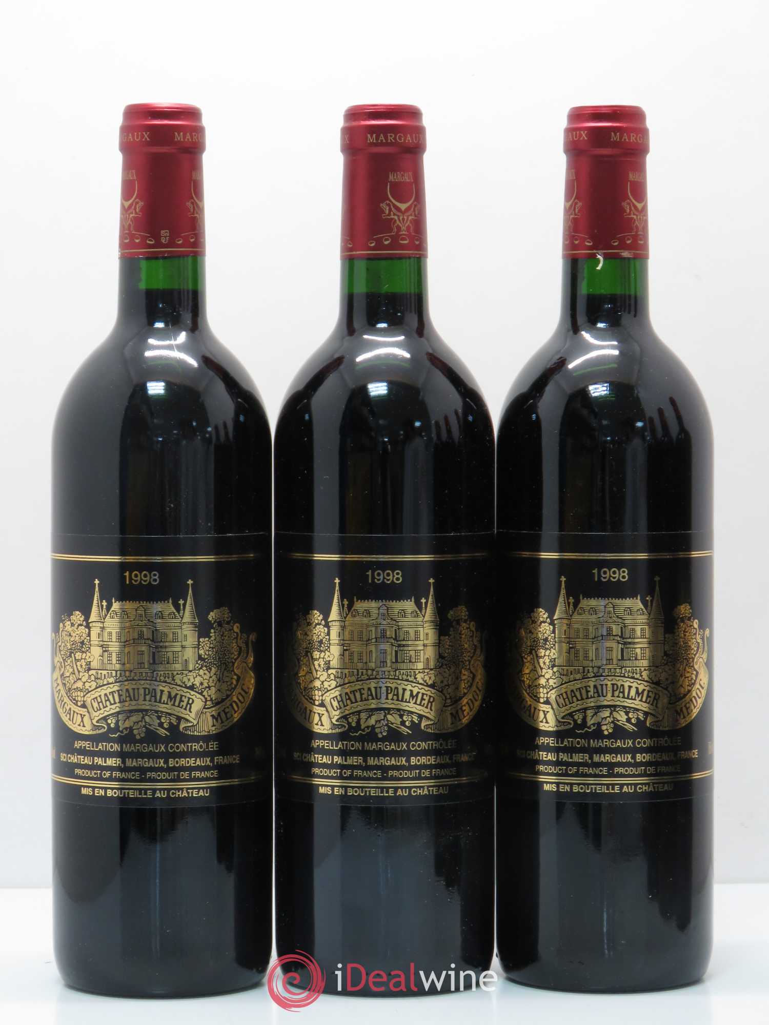 Château Palmer 3ème Grand Cru Classé 1998 - Lot de 6 bouteilles - 1