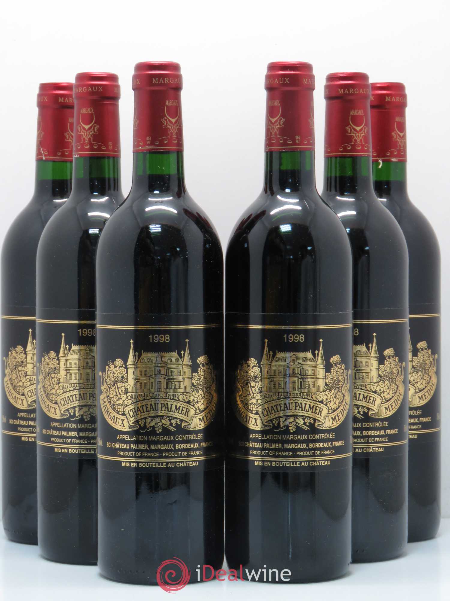 Château Palmer 3ème Grand Cru Classé 1998 - Lot de 6 bouteilles - 0