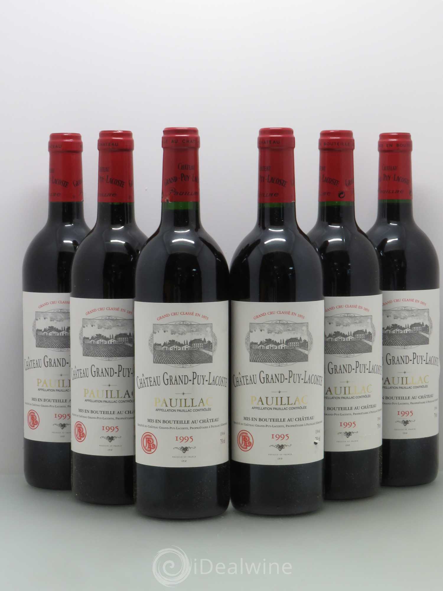 Château Grand Puy Lacoste 5ème Grand Cru Classé 1995 - Lot de 6 bouteilles - 0