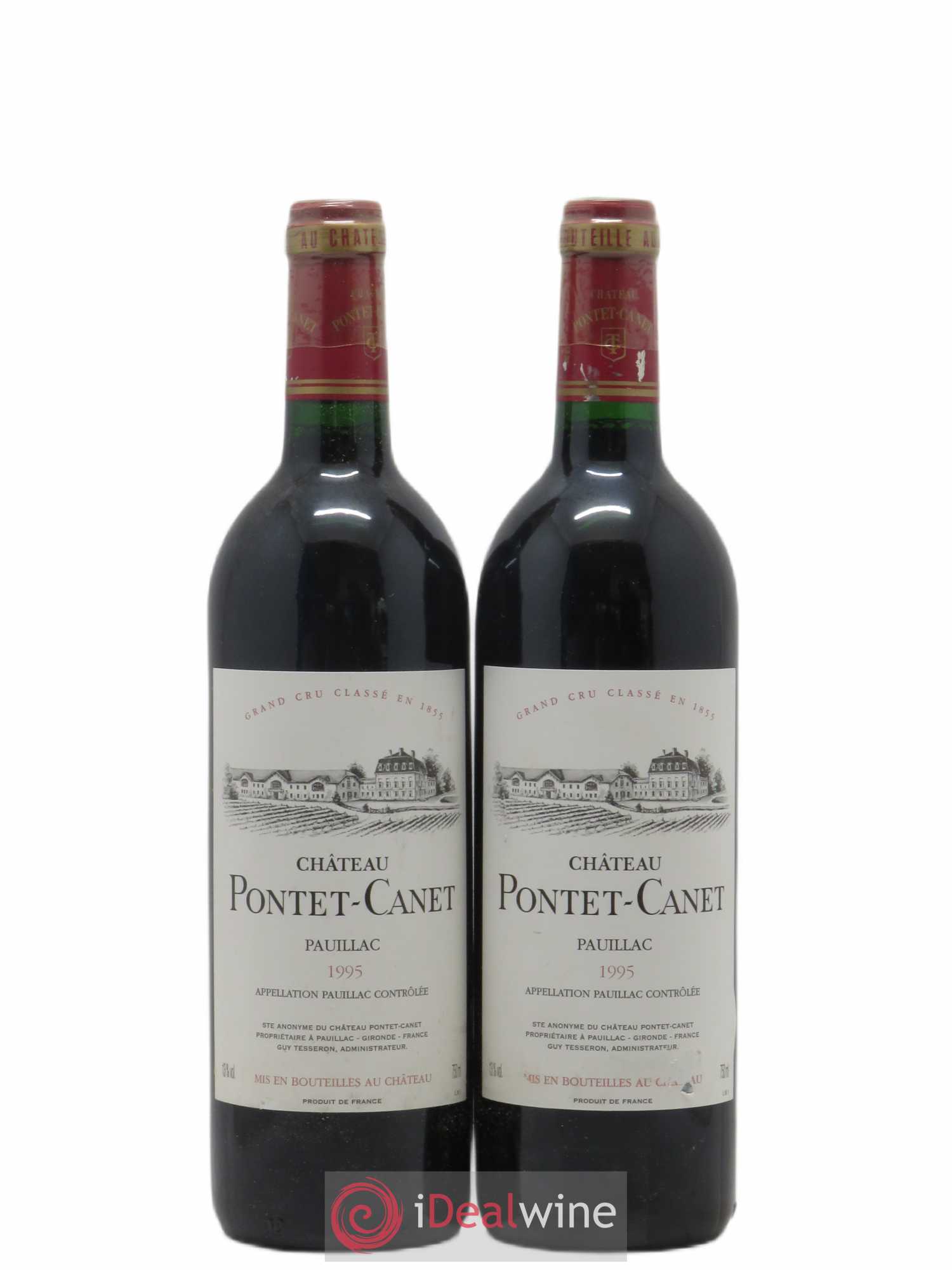 Château Pontet Canet 5ème Grand Cru Classé 1995 - Lot de 2 bouteilles - 0