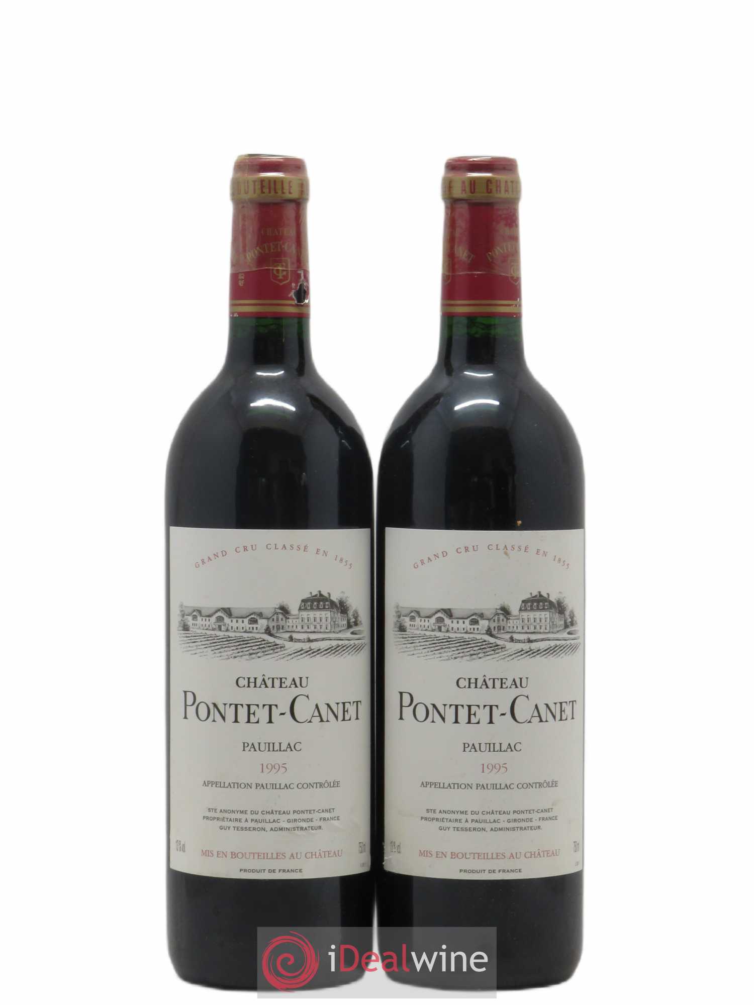 Château Pontet Canet 5ème Grand Cru Classé 1995 - Lot de 2 bouteilles - 0