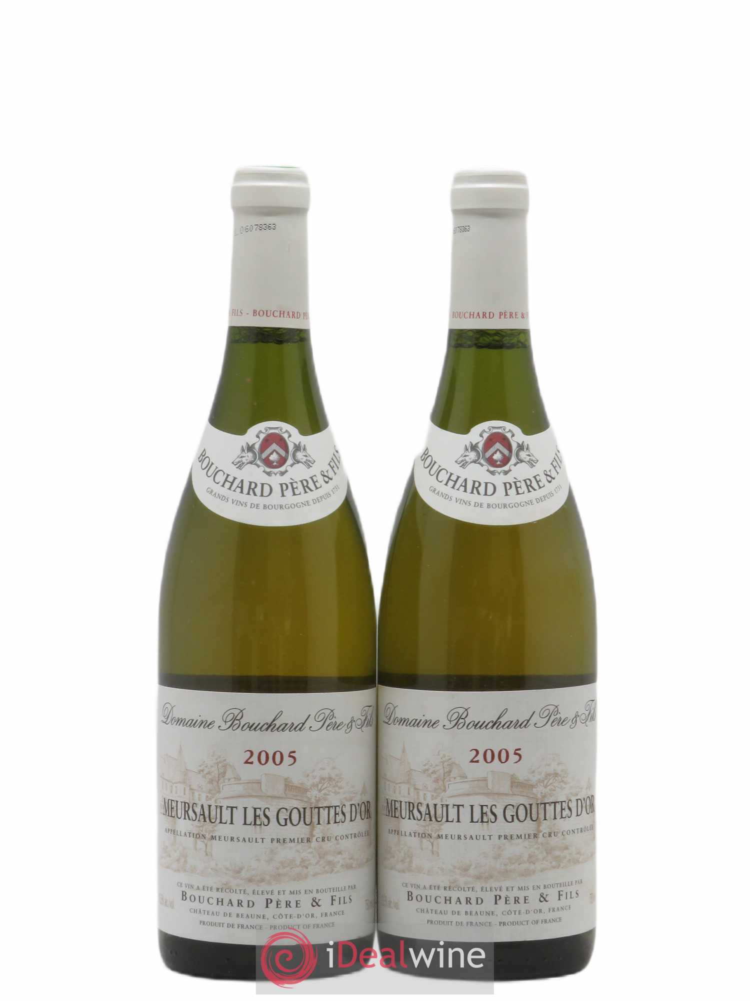 Meursault 1er Cru Les Gouttes d'Or Bouchard Père & Fils 2005 - Lot de 2 bouteilles - 0
