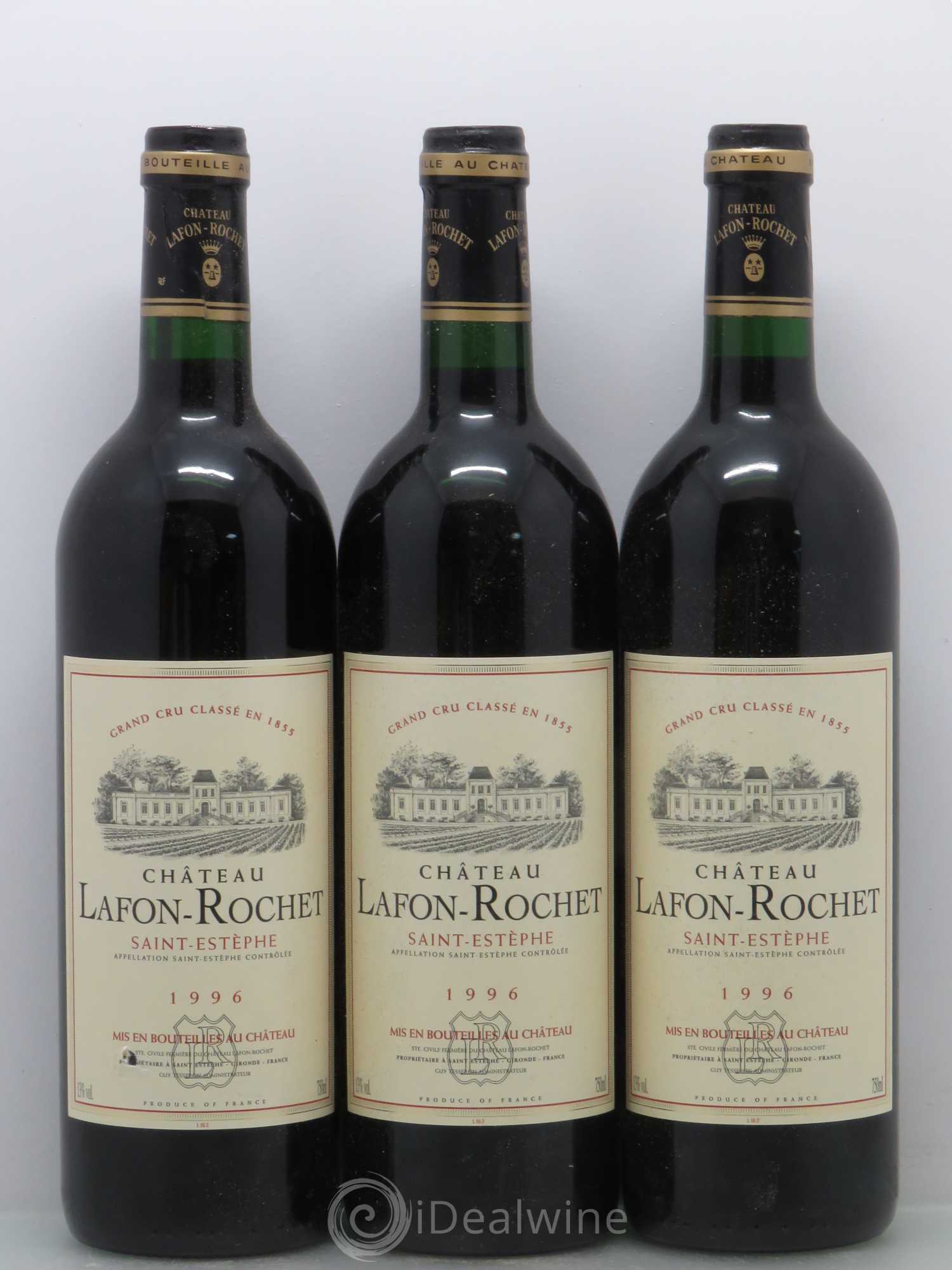 Château Lafon Rochet 4ème Grand Cru Classé 1996 - Lot de 12 bouteilles - 1