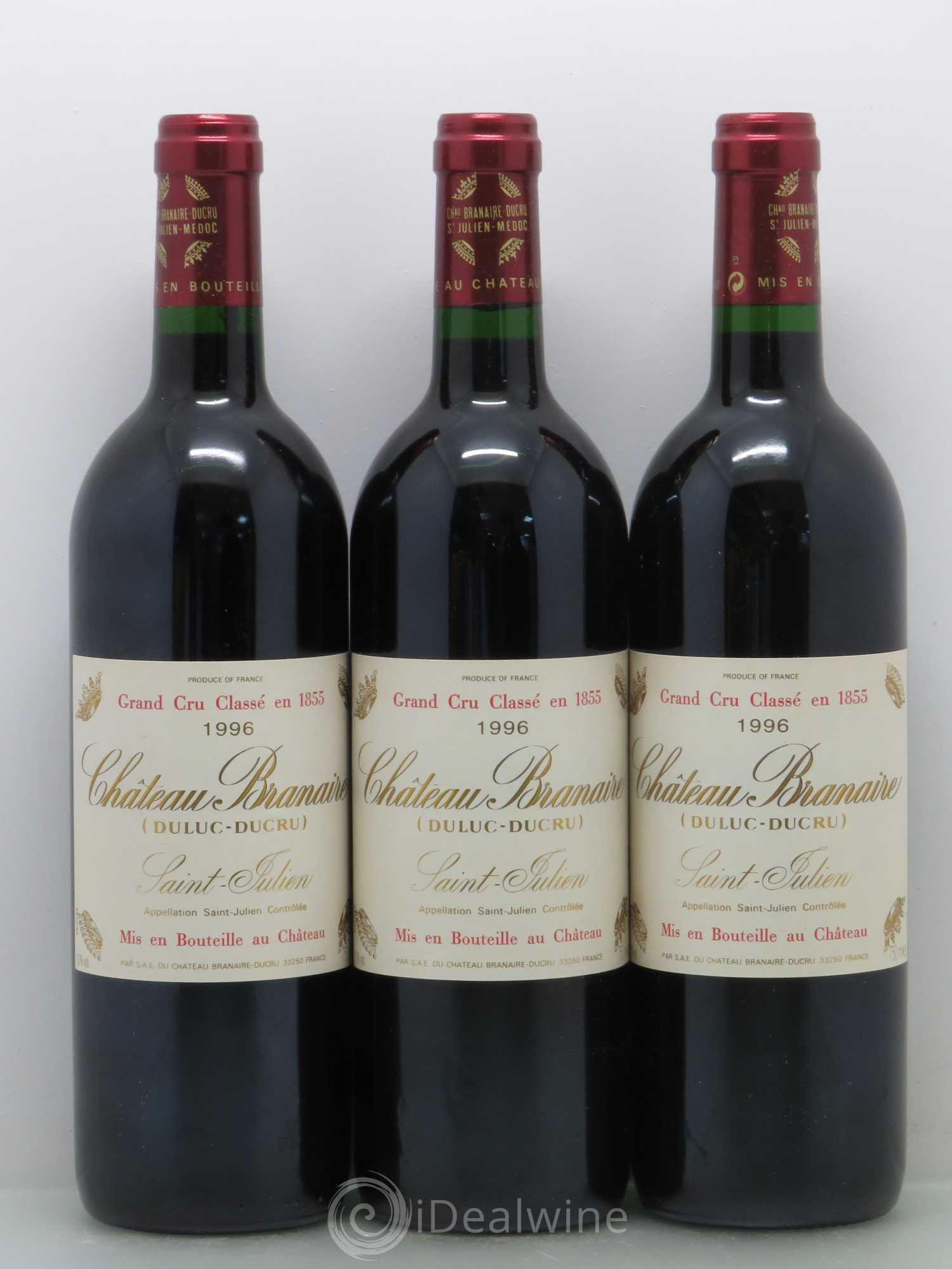Château Branaire Ducru 4ème Grand Cru Classé 1996 - Lot de 12 bouteilles - 1