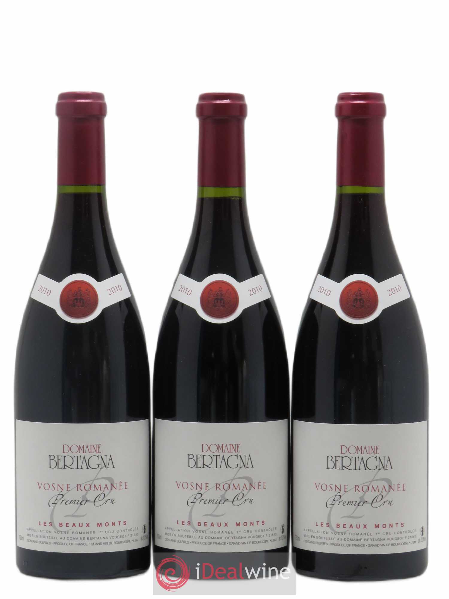 Vosne-Romanée 1er Cru Les Beaux-Monts Bertagna 2010 - Lot de 3 bouteilles - 0
