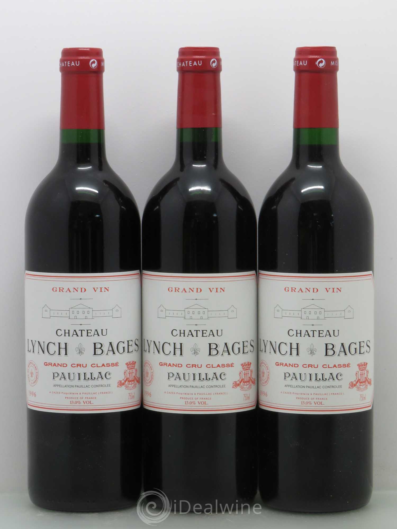 Château Lynch Bages 5ème Grand Cru Classé 1996 - Lot de 12 bouteilles - 1